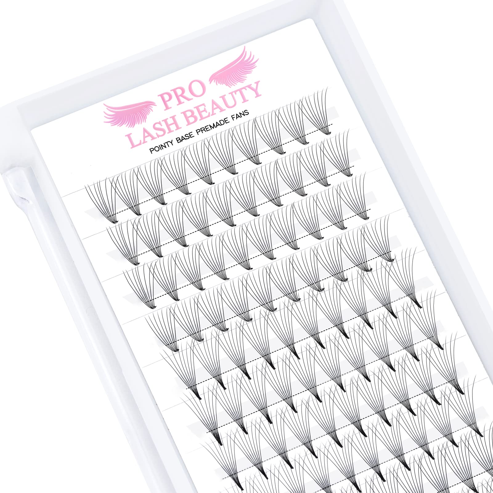 8D Volume Eyelash Extensions - 0.07mm Premade Fans with Pointed Base (C/D Curl, 10mm) for Natural & Glamorous Look - Perfect for Weddings, Parties & Daily Wear