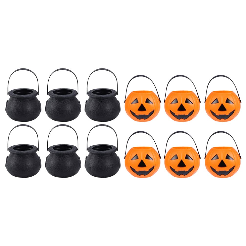 12Pcs Halloween Candy Buckets - Witch & Pumpkin Shaped Trick or Treat Containers for Halloween Party Favors, Decorations - Perfect for Trick-or-Treating, Classroom Treats & Spooky Home Decor