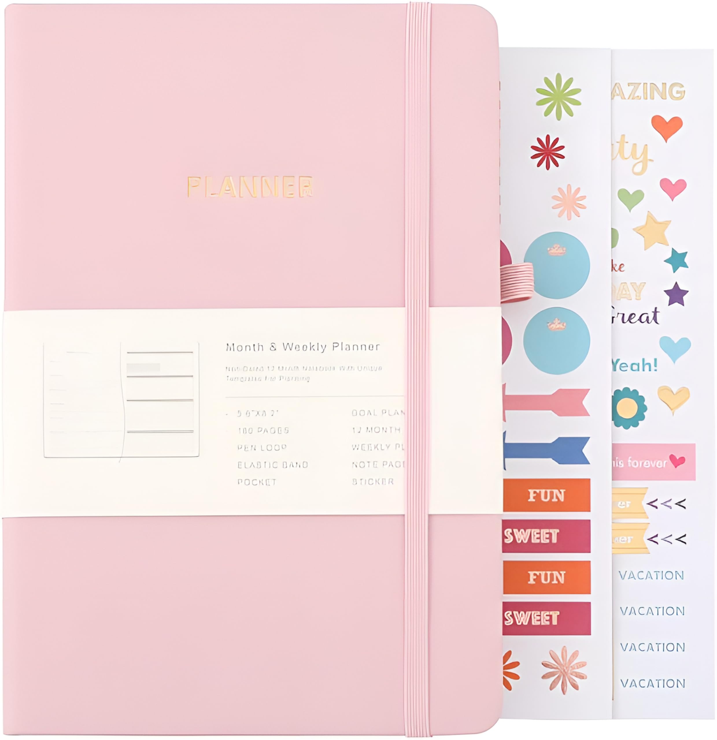 2024-2025 Undated Weekly & Monthly Planner - 5.6