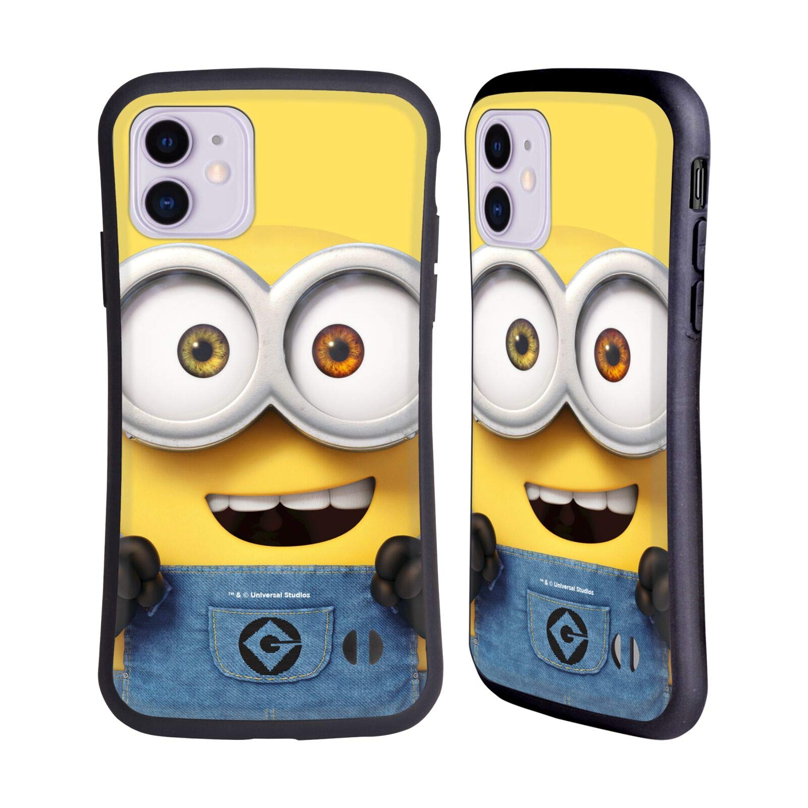 Official Despicable Me Minions Bob Full Face Hybrid Case for iPhone 11 - Durable Protective Phone Cover for Fans, Kids & Adults - Perfect for Everyday Use, Gifts & Minions Themed Parties