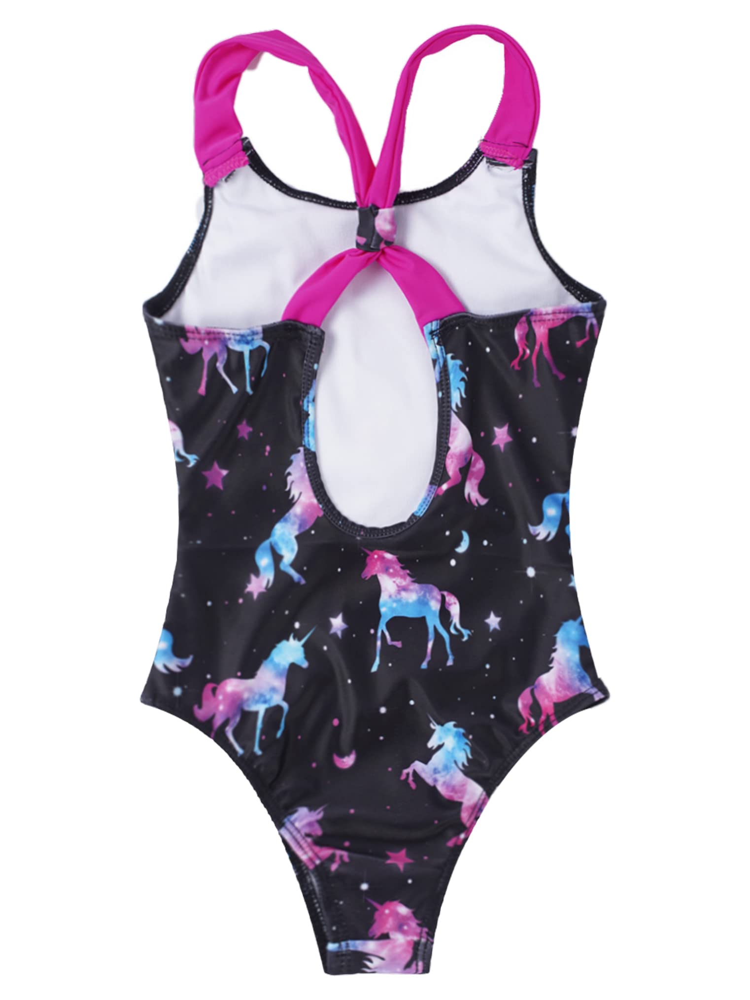Freebily Girls' Cute Printed One Piece Swimsuits - Cartoon Bathing Suit for Kids - Perfect for Beach, Pool & Summer Water Play