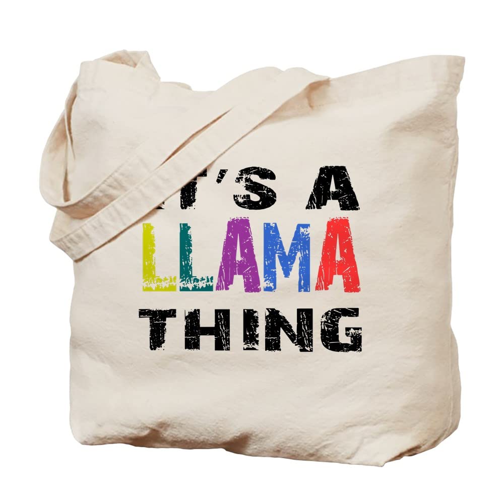 Stylish Llama Print Natural Canvas Tote Bag - Reusable Eco-Friendly Shopping Bag for Groceries, Beach & Daily Use