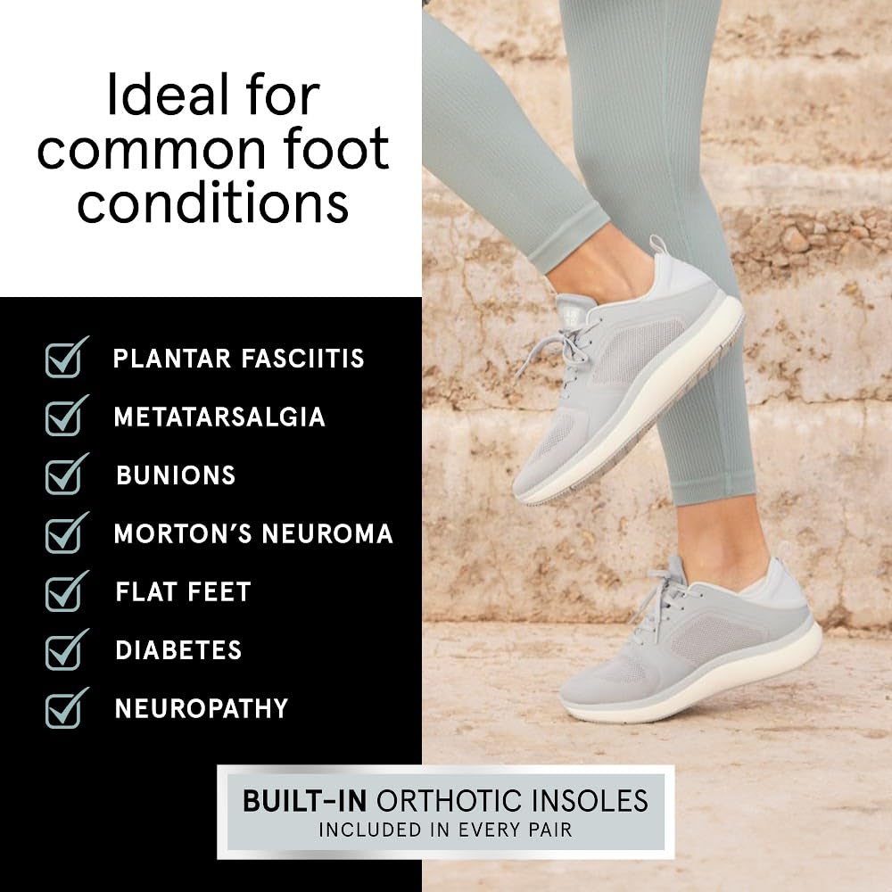 ABEO MXV Cruise Women's Walking Shoes – Orthopedic Sneakers with Built-in Plantar Fasciitis Insoles for Pain Relief | Comfortable Support for Walking, Running & Daily Wear