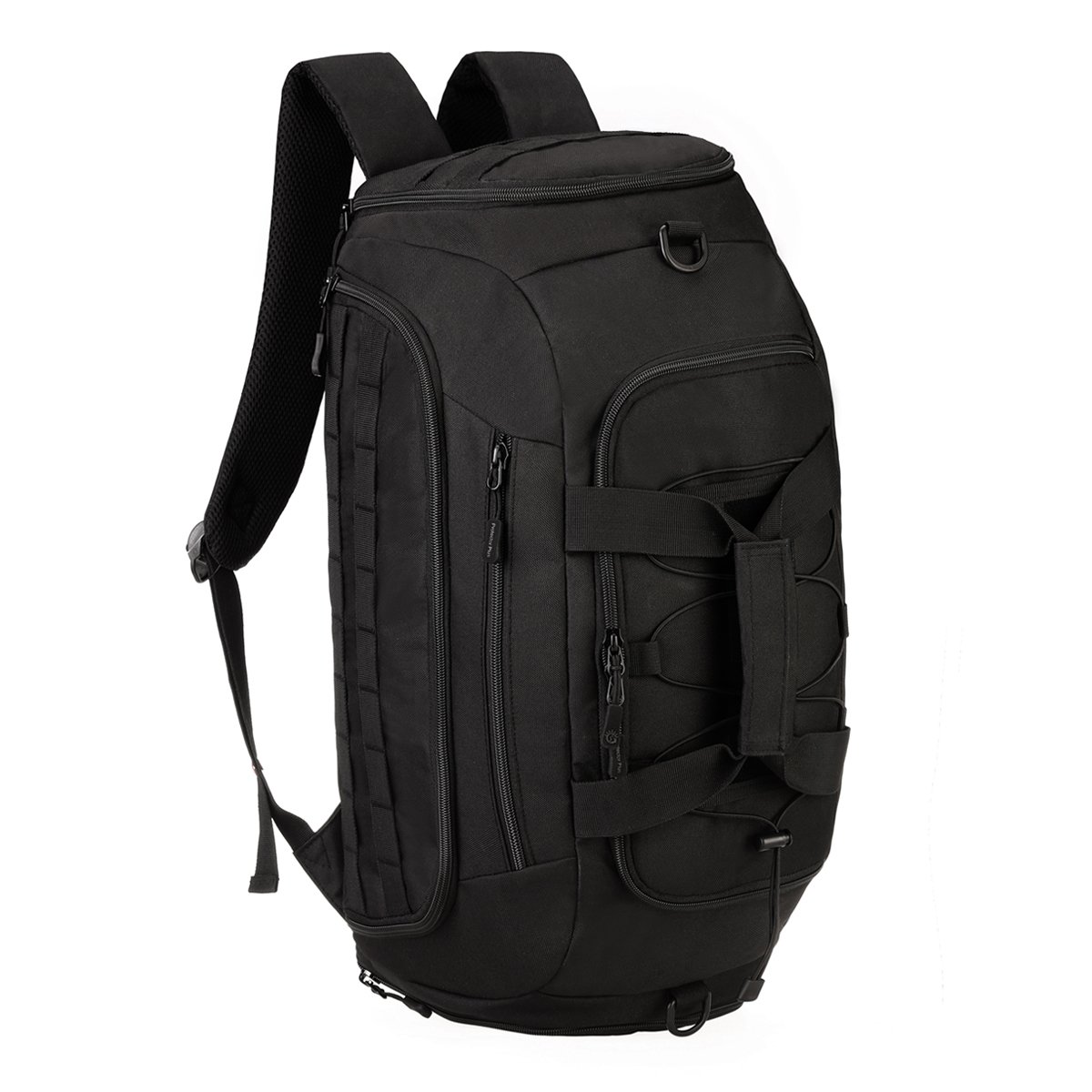 CREATOR 35L Tactical Duffle Backpack for Men & Women - Waterproof Gym Bag with Shoe Compartment, Travel Luggage & Sports Duffel Bag (Black) - Perfect for Gym, Travel, Camping & Outdoor Adventures