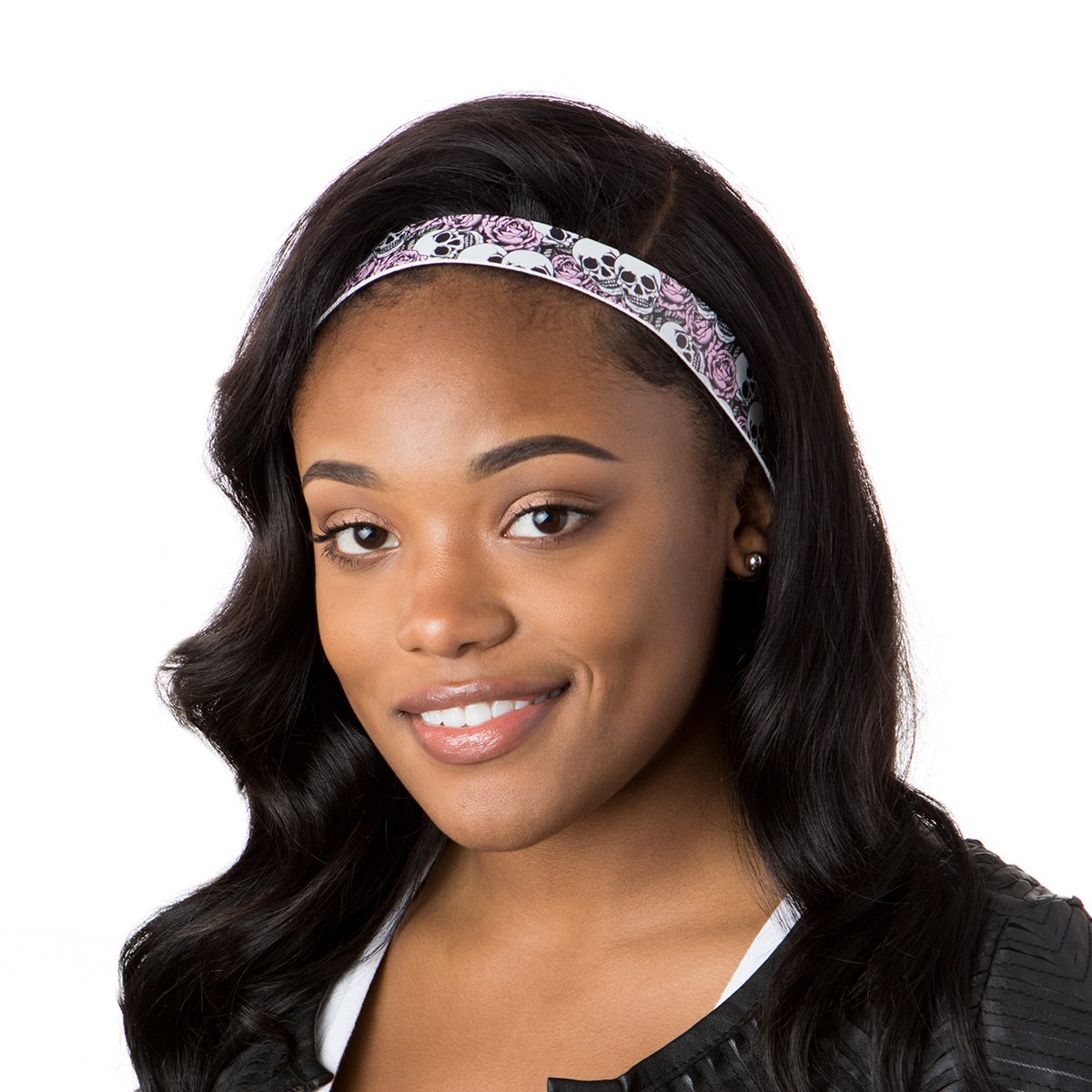 Hipsy Women's Adjustable No-Slip Checkerboard Wide Headbands - 3 Pack Light Pink - Stylish Hair Accessories for Workouts, Yoga, and Everyday Fashion