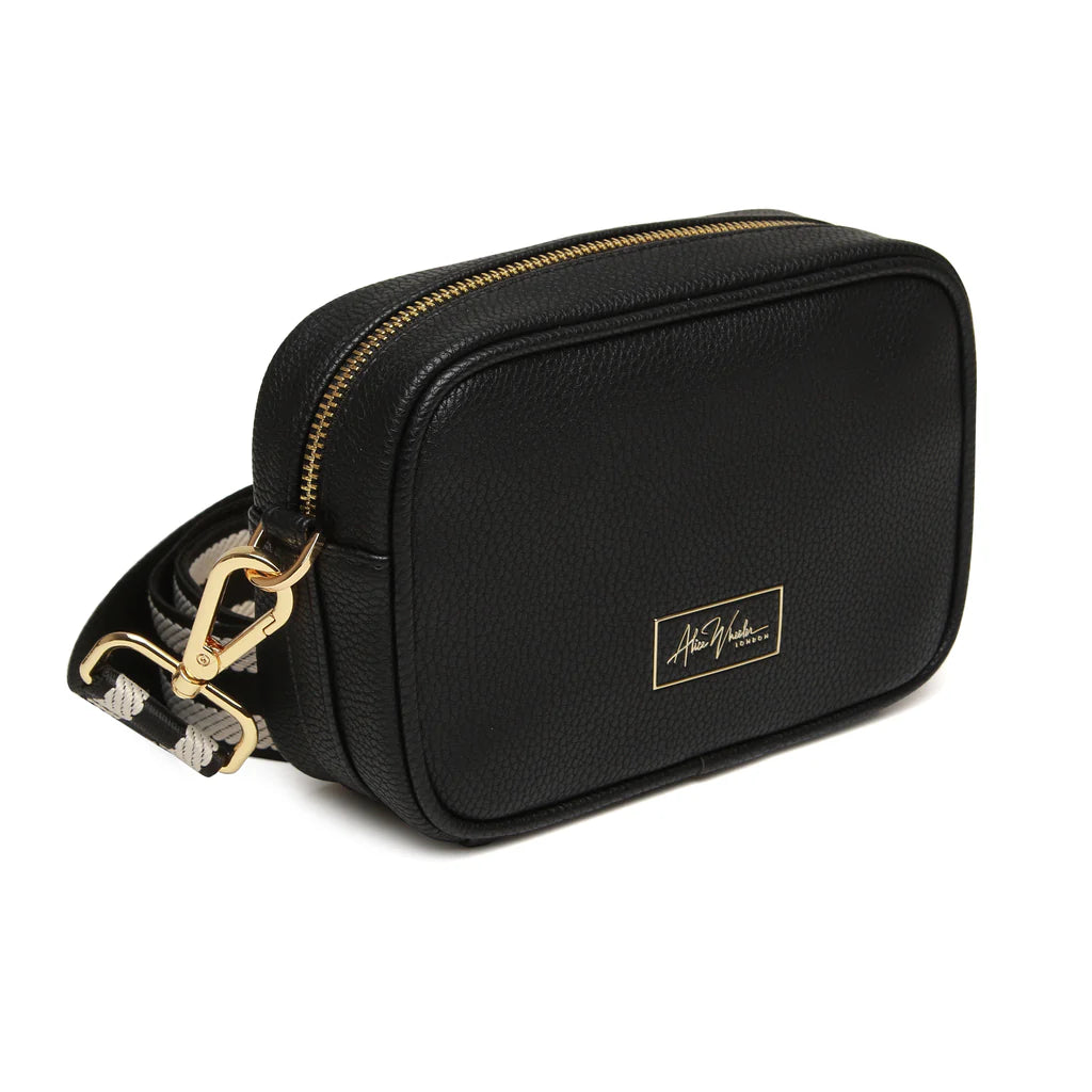 Alice Wheeler Mini Crossbody Bag for Women - Stylish Small Shoulder Purse with Adjustable Strap, Black | Perfect for Everyday Use, Travel & Date Night
