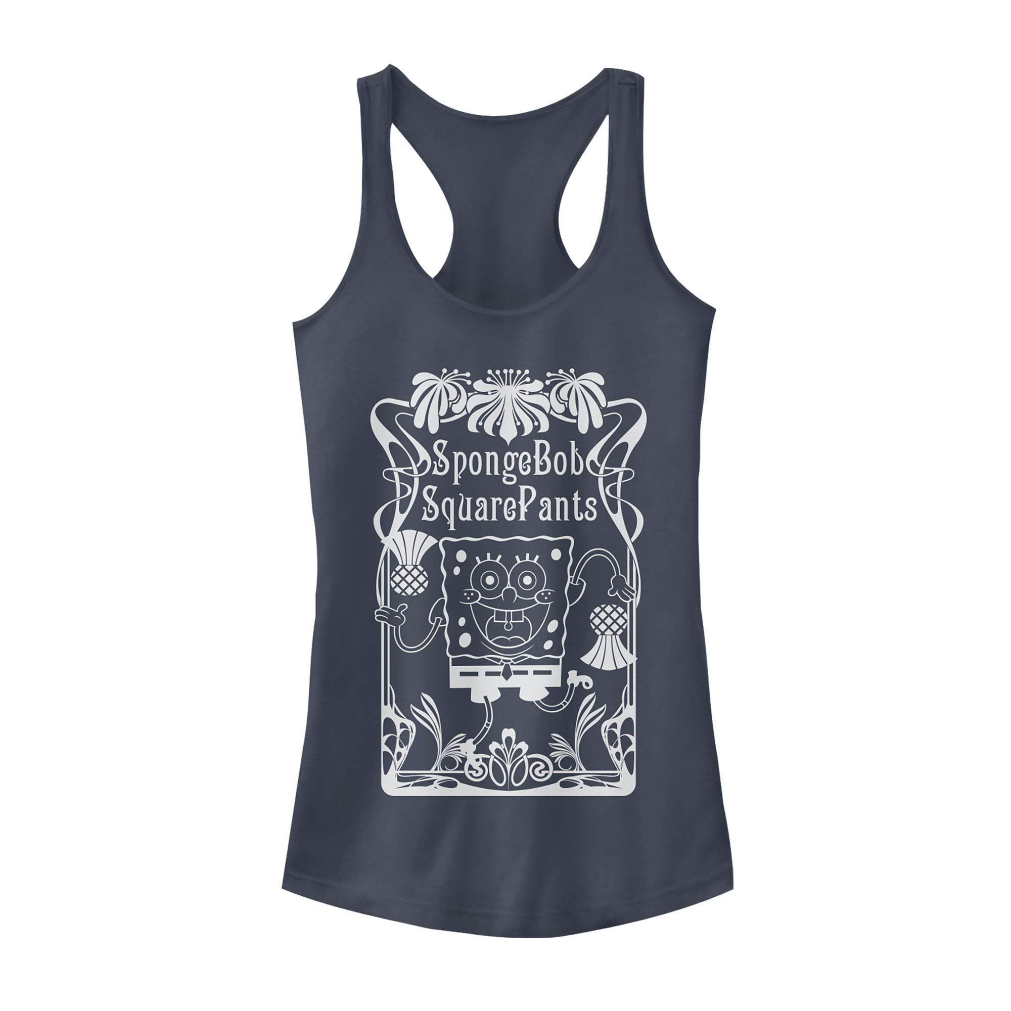 Spongebob Squarepants Racerback Tank Top for Women - Cartoon Graphic Dance Tops - Perfect for Cosplay, Themed Parties & Casual Wear