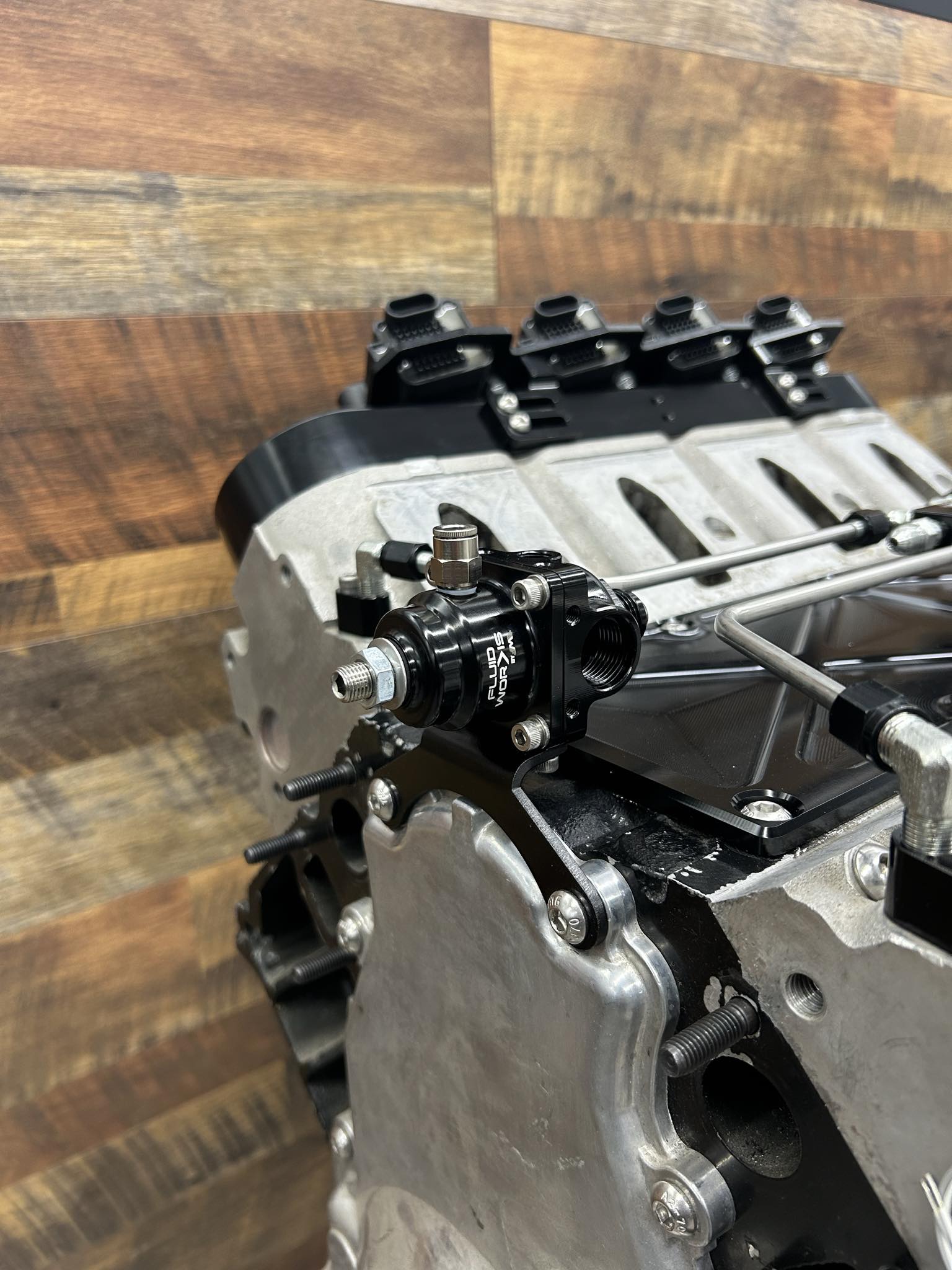 Fluidworks LS Timing Cover Fuel Regulator Bracket Kit - Compatible with LS Engines - High Performance Fuel System Upgrade for Racing & Street Use