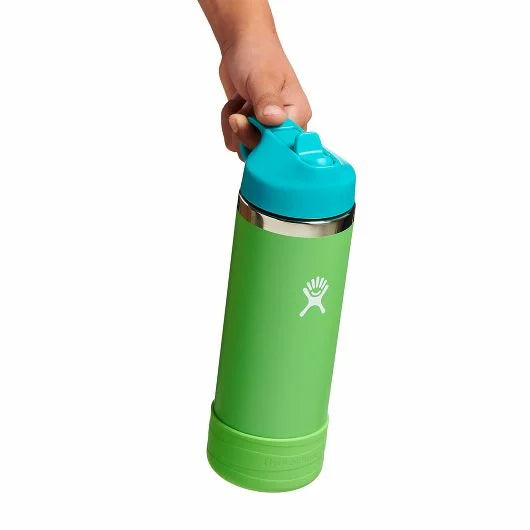 18 oz Kids Wide Mouth Water Bottle with Straw Cap - Leak Proof & BPA Free - Perfect for School, Sports & Outdoor Activities