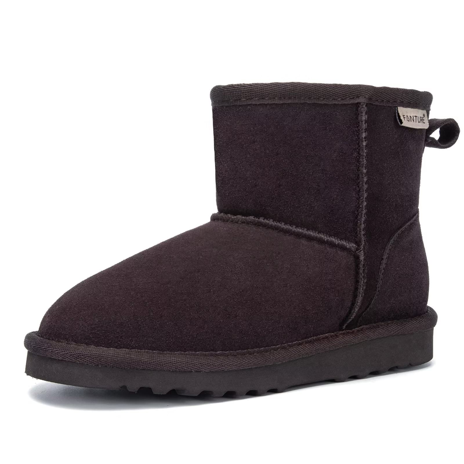 FANTURE Kids Snow Boots for Boys & Girls - Warm Winter Boots with Cow Suede & Faux Fur Lining - Durable Waterproof Shoes for Toddler & Youth (Little Kid/Big Kid) - Perfect for Snow Play, Winter Hiking & Cold Weather Activities