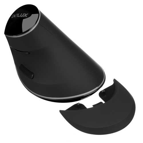 Delux M618 PLUS Wireless Vertical Ergonomic Mouse - 1600DPI, 6 Buttons for Comfortable Computing - Perfect for Office Work, Graphic Design & Long-Term PC Use