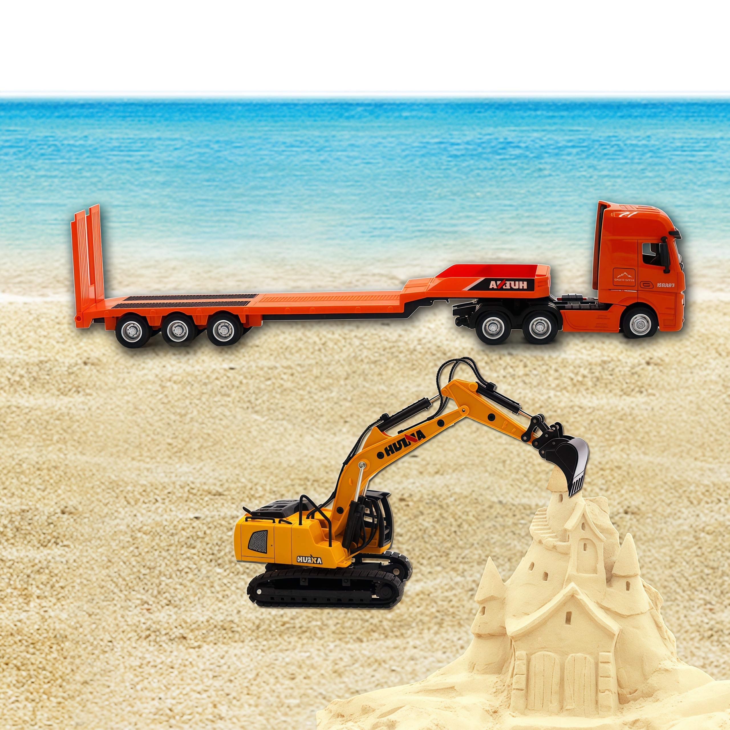Gemini & Genius 1:50 Scale Heavy Duty Alloy Construction Vehicle Toy Set - 13