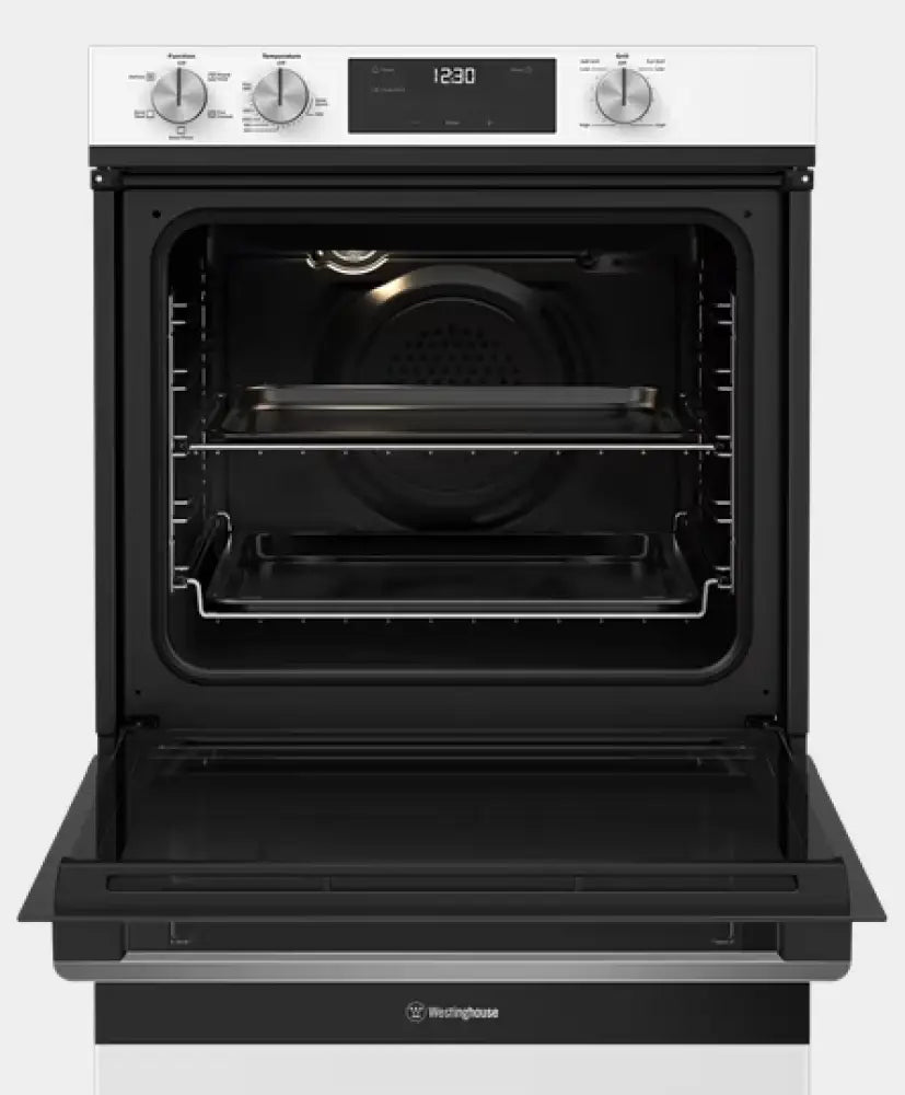 Westinghouse WVE6565WD 60cm Built-in Electric Oven with Separate Grill - White | Perfect for Baking, Roasting & Grilling in Modern Kitchens