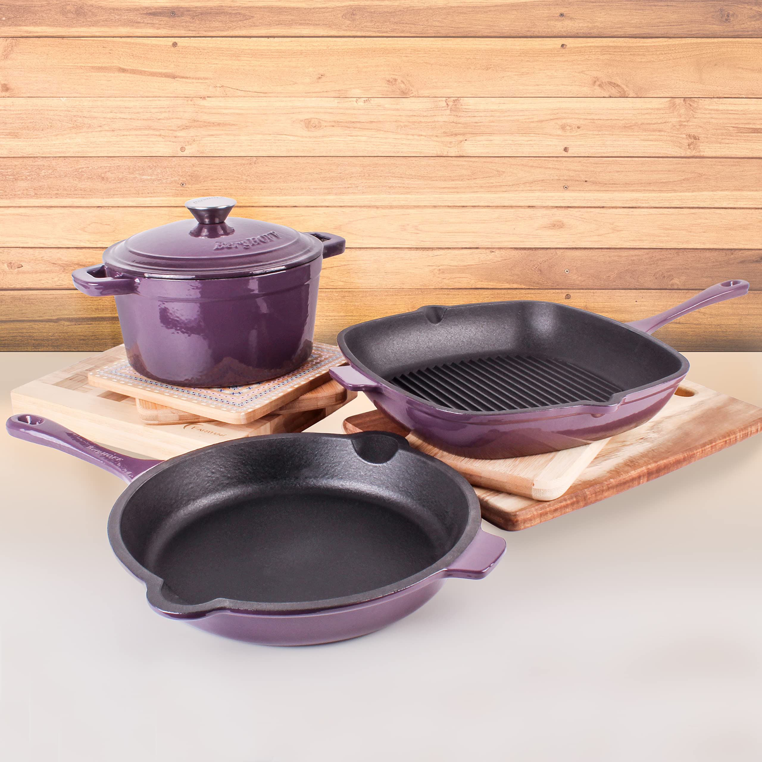 BergHOFF 4-Piece Enameled Cast Iron Cookware Set - 11