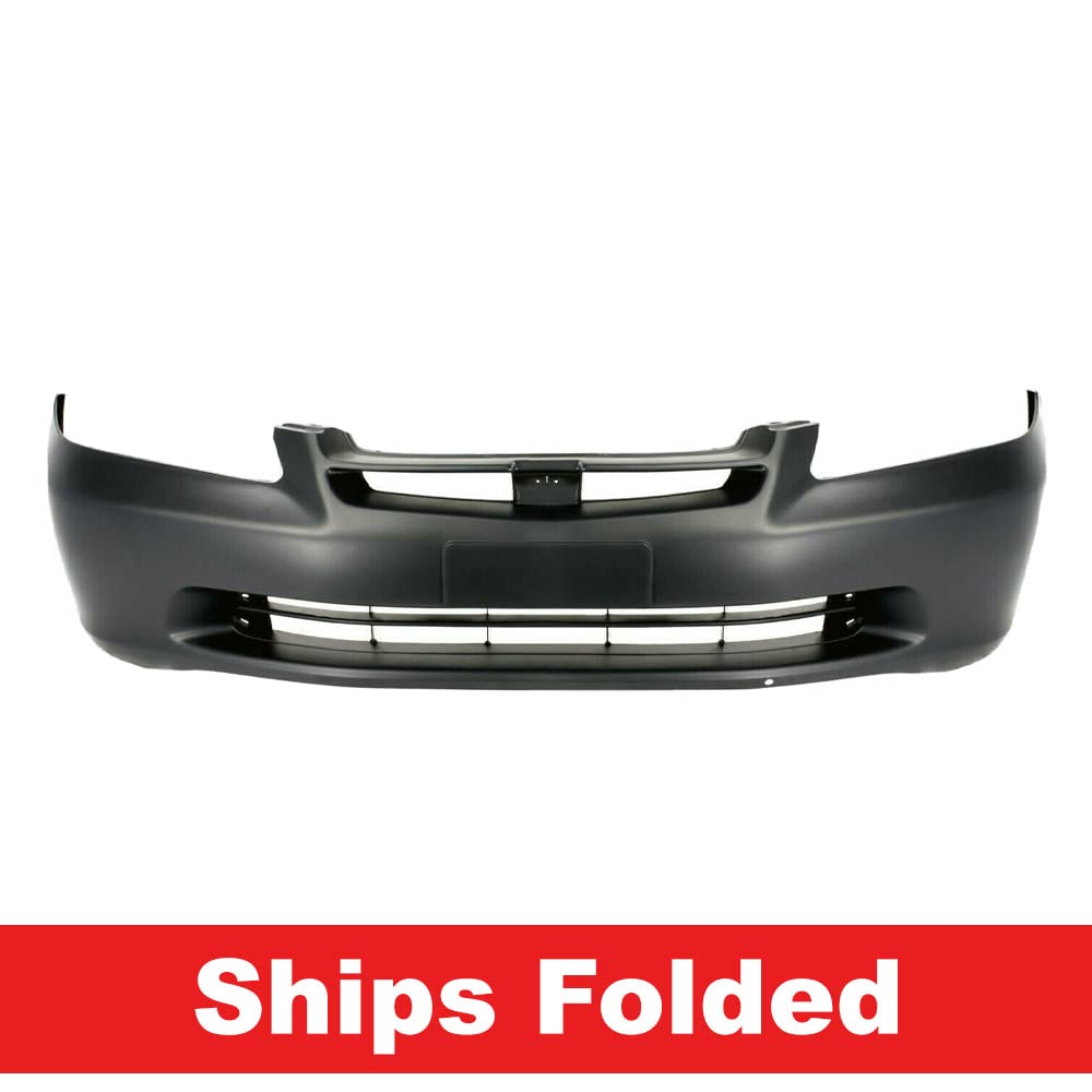 Primed Front Bumper Cover for 1998-2000 Honda Accord Sedan | OEM Replacement Part HO1000178 04711S84A90ZZ | Perfect for Collision Repair & Car Restoration Projects