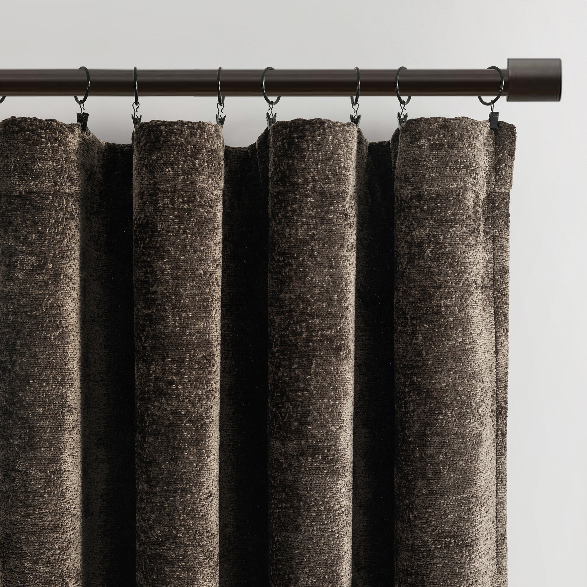 Luxury Velvet Chenille Window Curtain Panel - Blackout Drapes for Living Room & Bedroom - Soft Thermal Insulated Curtains for Home Decor & Privacy