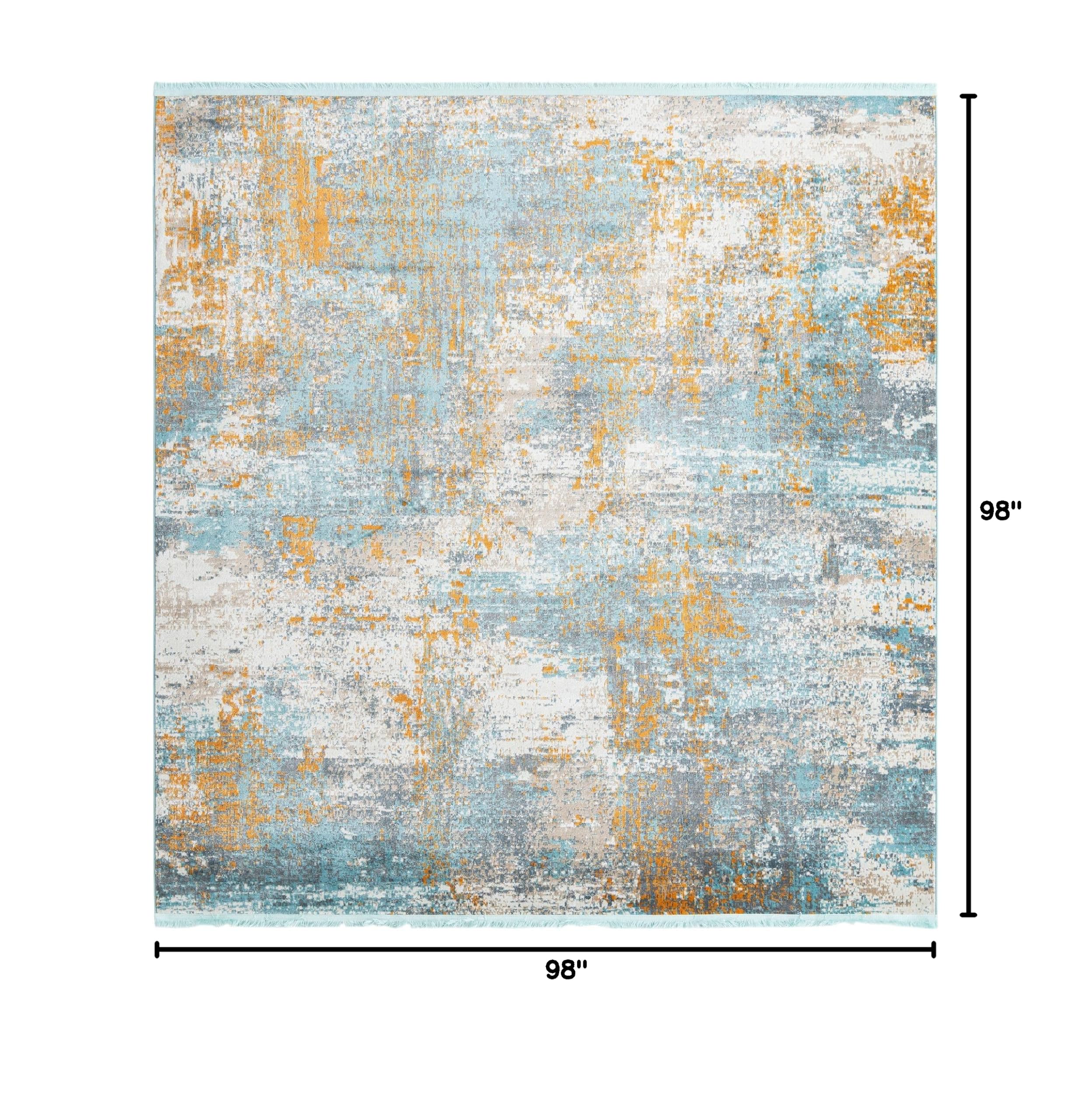 Premium 8x8 ft Square Medium-Pile Area Rug - Soft Paragon Collection for Living Room, Bedroom & Entryway - Non-Slip Comfort for High Traffic Areas - Perfect Home Decor Accent for Family Gatherings & Relaxation