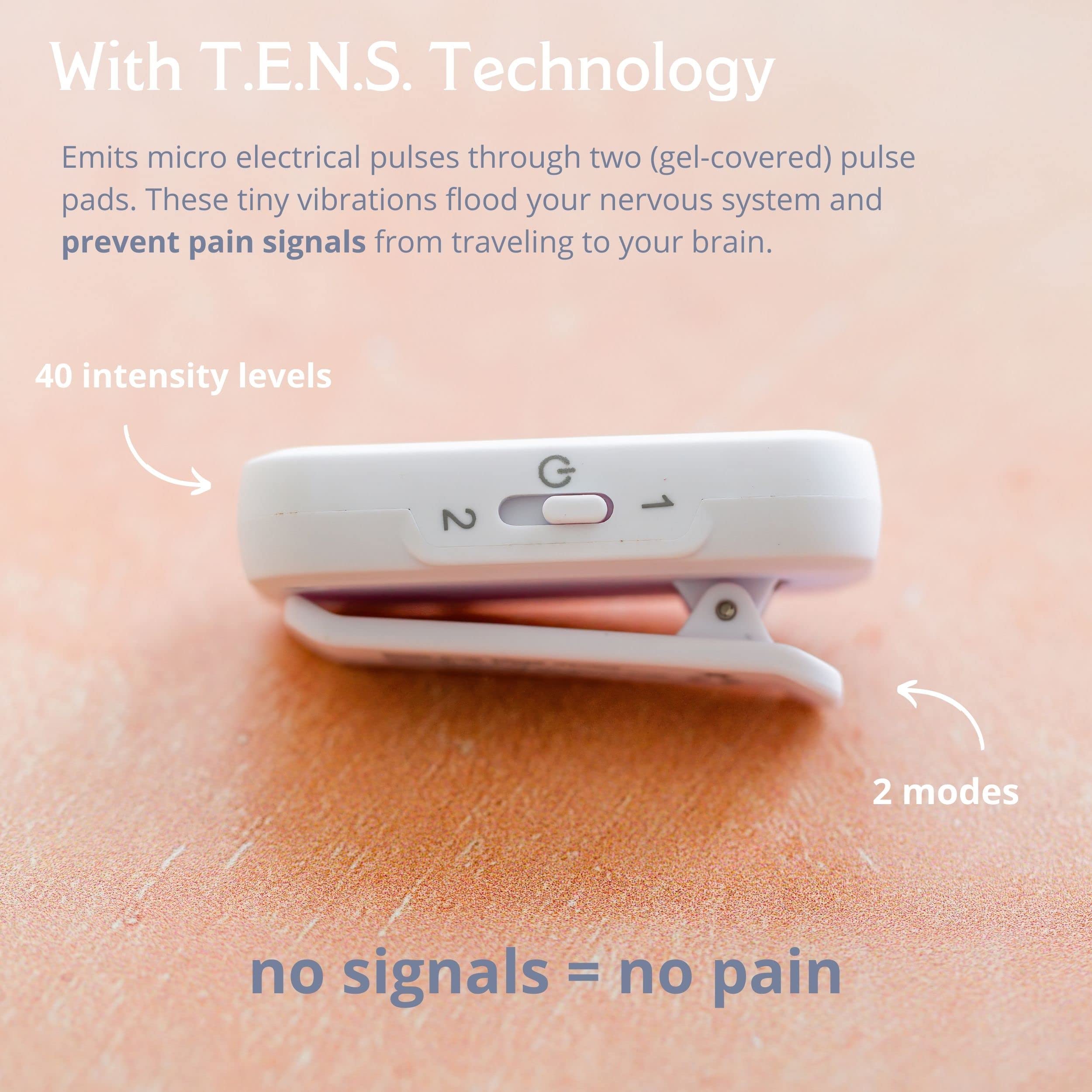 Pixie TENS Period Pain Relief Device - Best Wearable PMS & Menstrual Cramp Relief with TENS Technology - Ultra Thin & Discreet Under Clothes - Alternative to Heating Pads - Perfect for Work, Gym & Daily Activities
