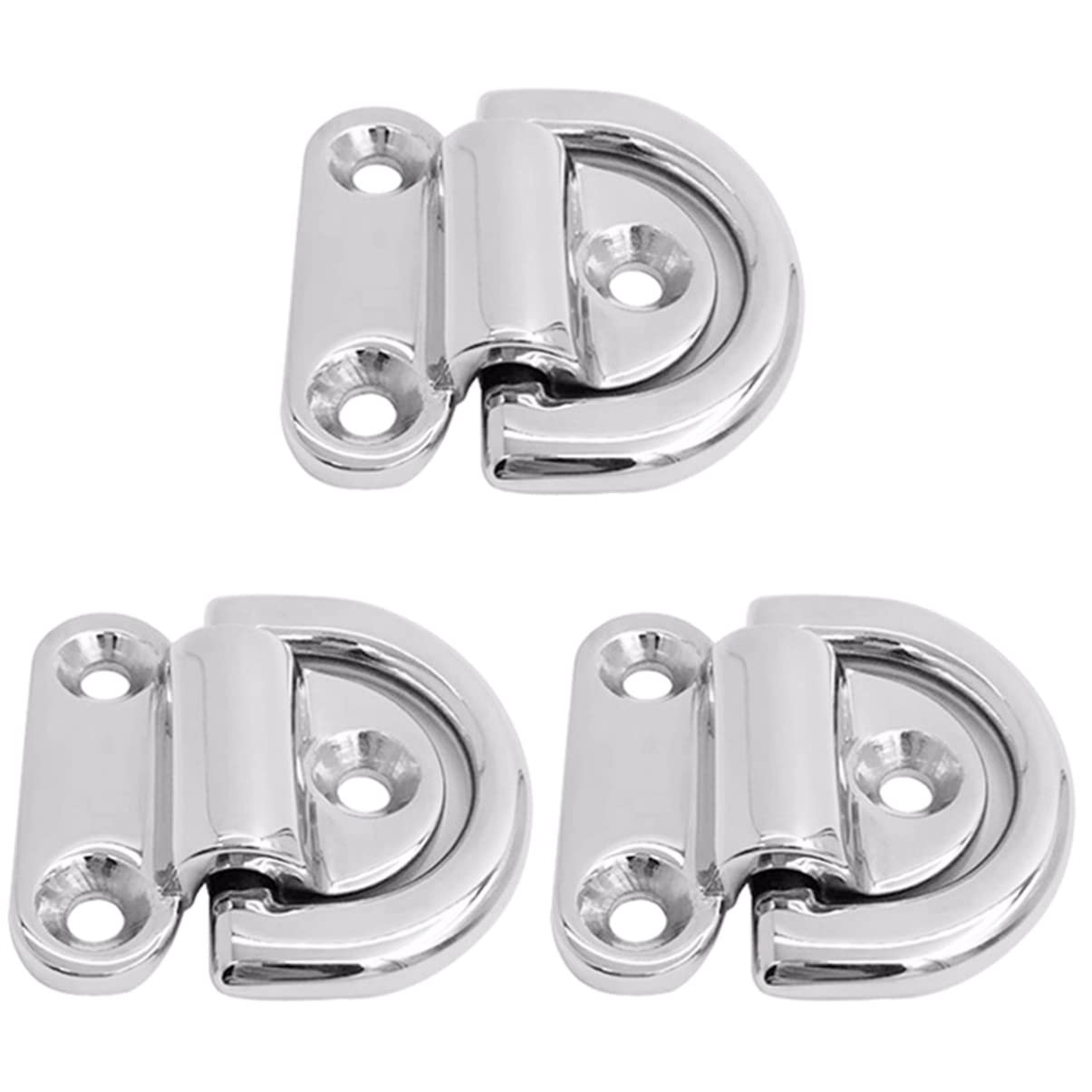 BESPORTBLE 3-Piece Boat Folding D-Ring Pad - Heavy Duty Marine Accessory for Lashing, Rigging & Boat Supplies | Perfect for Kayaks, Canoes & Sailboats