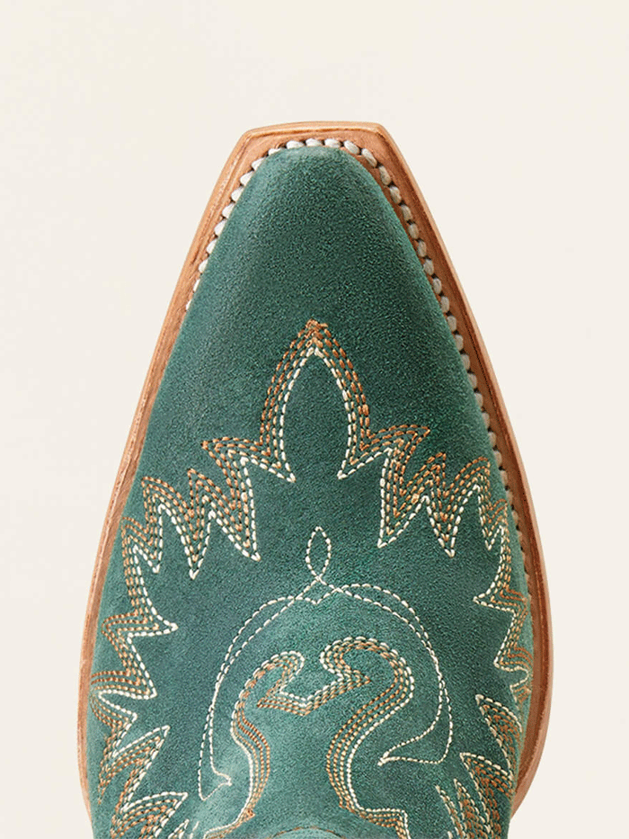 Ariat Women's Dixon Western Boot in Poseidon Suede Green - Comfortable Cowgirl Boots for Riding, Country Dancing & Western Fashion