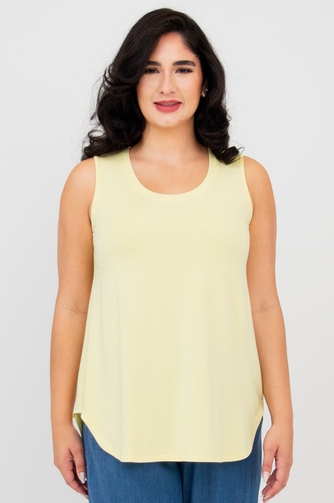 Stylish Jazz Tank Top in Sunshine Yellow - Soft Bamboo Fabric for Women - Perfect for Summer Outfits, Music Festivals & Casual Wear