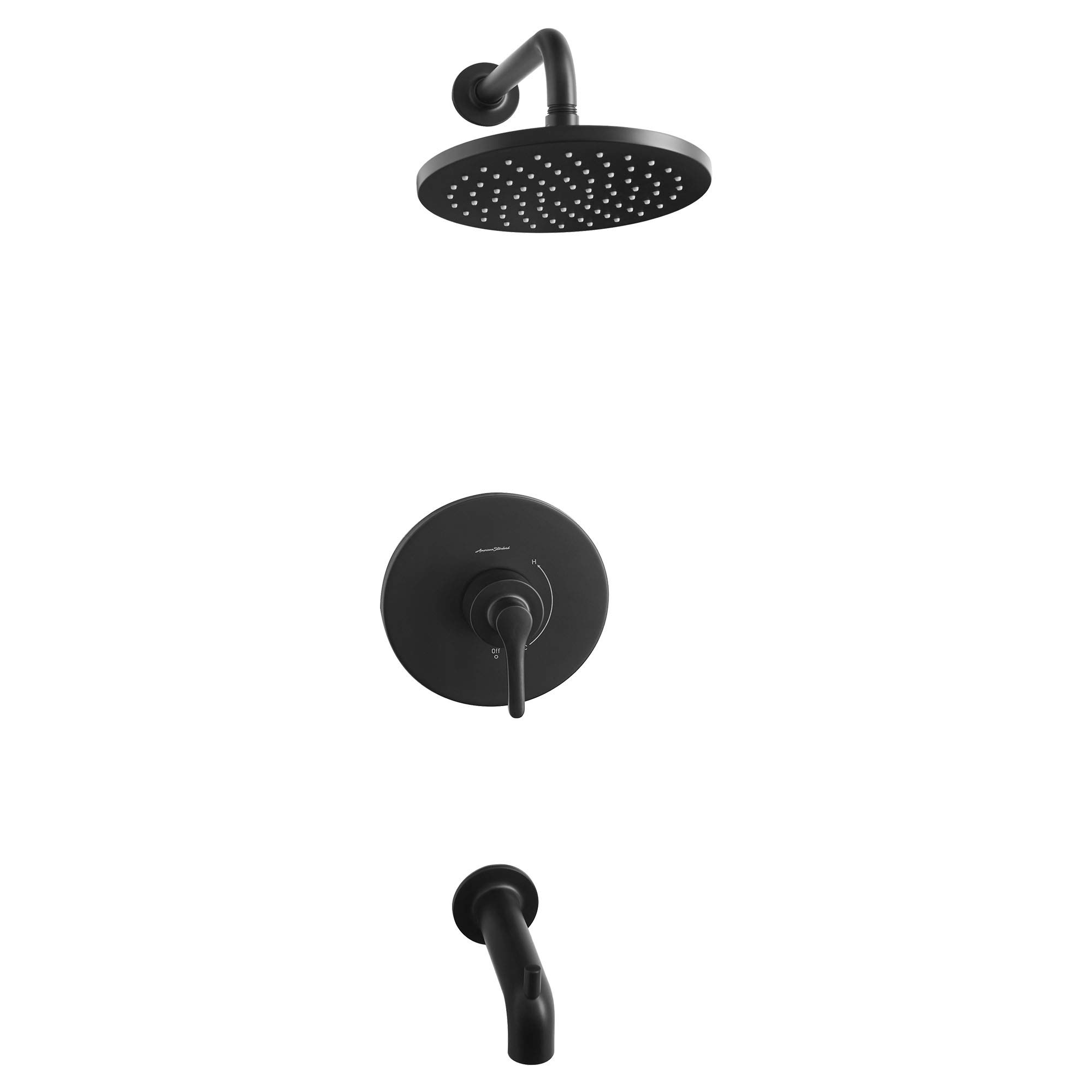 American Standard TU105508.243 Matte Black Studio S Tub and Shower Trim Kit - 1.75 GPM Water-Saving Faucet for Modern Bathrooms (Perfect for Home Renovation & Spa-Like Shower Experience)
