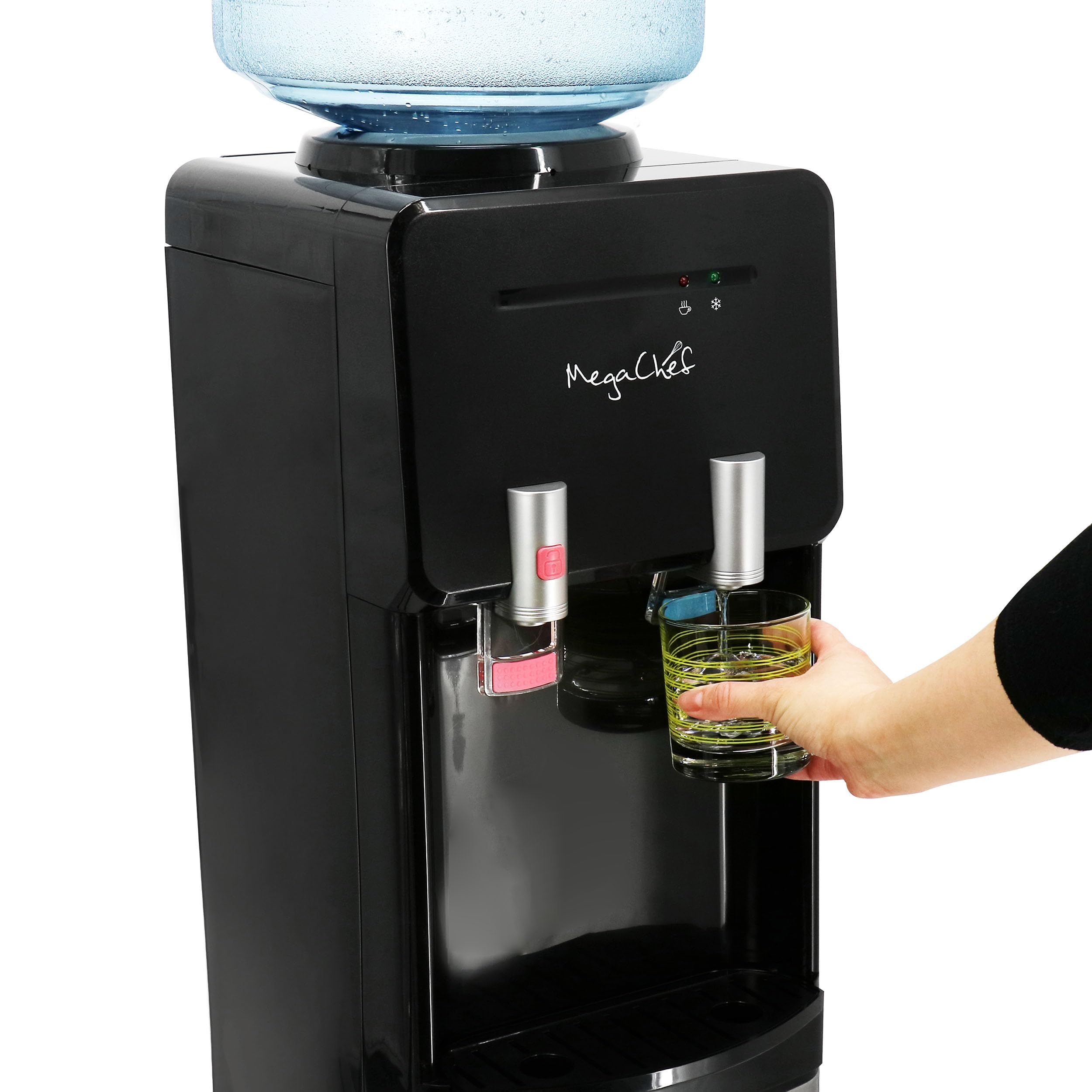 MegaChef Top Loading Hot and Cold Water Dispenser - Instant Hot & Cold Water for Home, Office, Kitchen | Perfect for Coffee, Tea, Cooking & Hydration