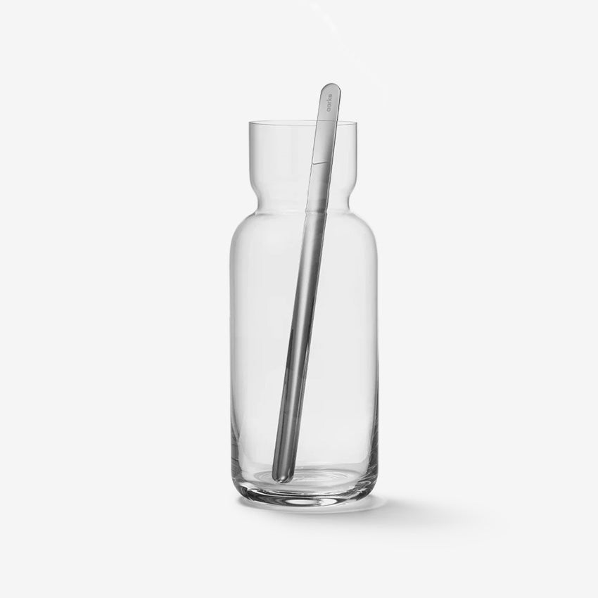 Aarke Premium Nesting Carafe & Mixing Spoon Set - Elegant Glass Pitcher with Stainless Steel Spoon for Cocktails, Coffee, Tea, and Kitchen Use