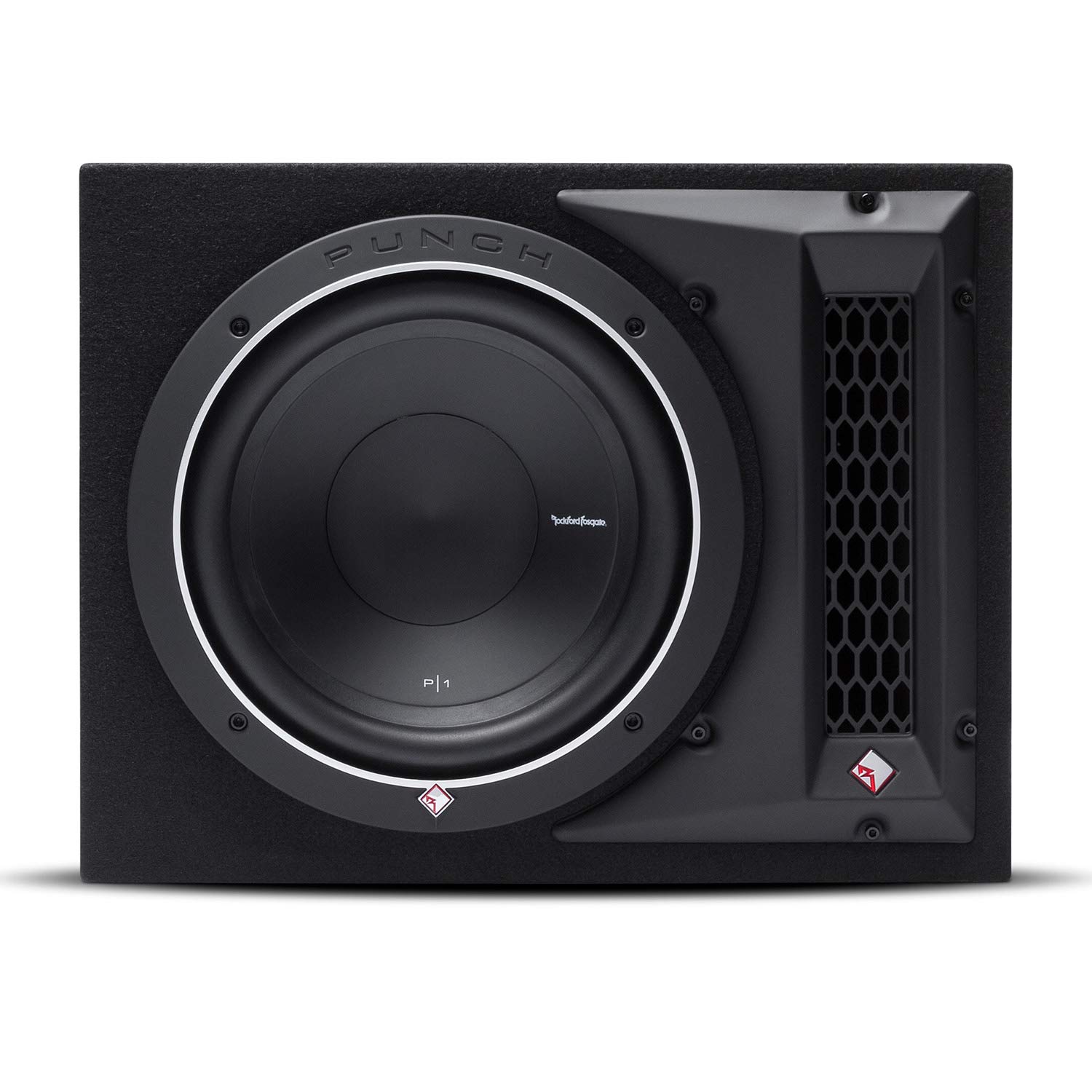 Rockford Fosgate Punch P1-1X10 10-Inch 300W Loaded Ported Subwoofer Enclosure - Premium Bass for Cars, Trucks & SUVs - Perfect for Road Trips & Music Lovers