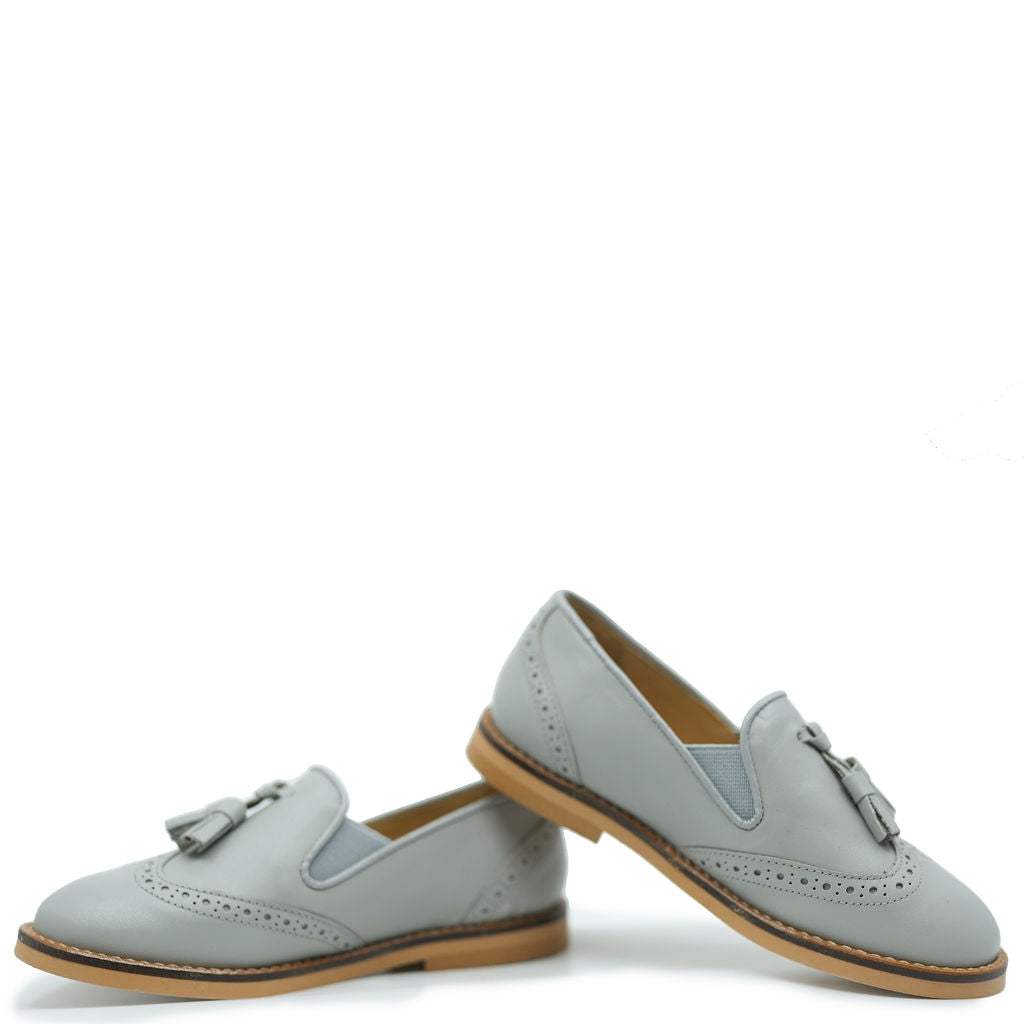 Sonatina Pale Blue Wingtip Tassel Loafers for Men - Classic Casual Dress Shoes | Perfect for Office, Wedding & Formal Events