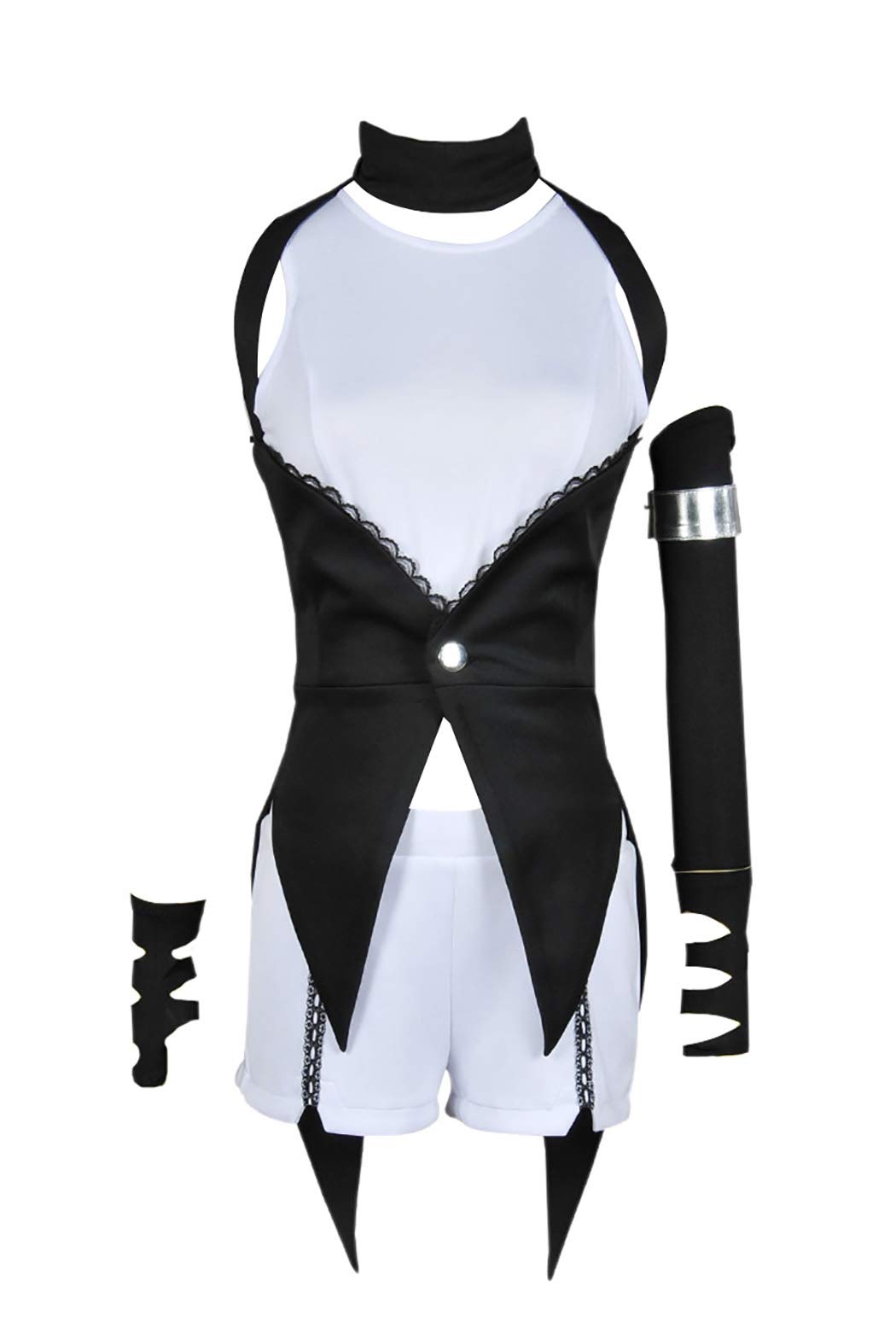 RWBY Cosplay Blake Belladonna Costume Set - Black Trailer Outfit with Vest & Top | Anime Convention Cosplay, Halloween Costume, Character Dress-Up