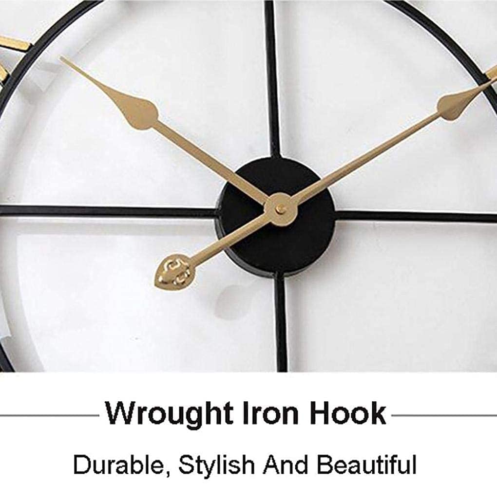 Weatherproof Outdoor Wall Clock - Retro Iron Roman Numeral Garden Clock with Precise Timing - Perfect for Patio, Backyard, Porch & Garden Decor