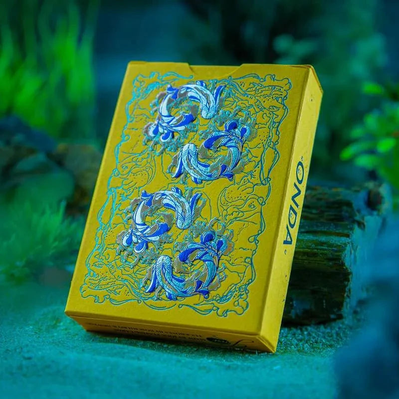 Premium Onda Playing Cards - Yellow Deck for Poker, Magic Tricks & Card Games | Durable & Stylish Design for Casino Nights, Parties & Family Fun