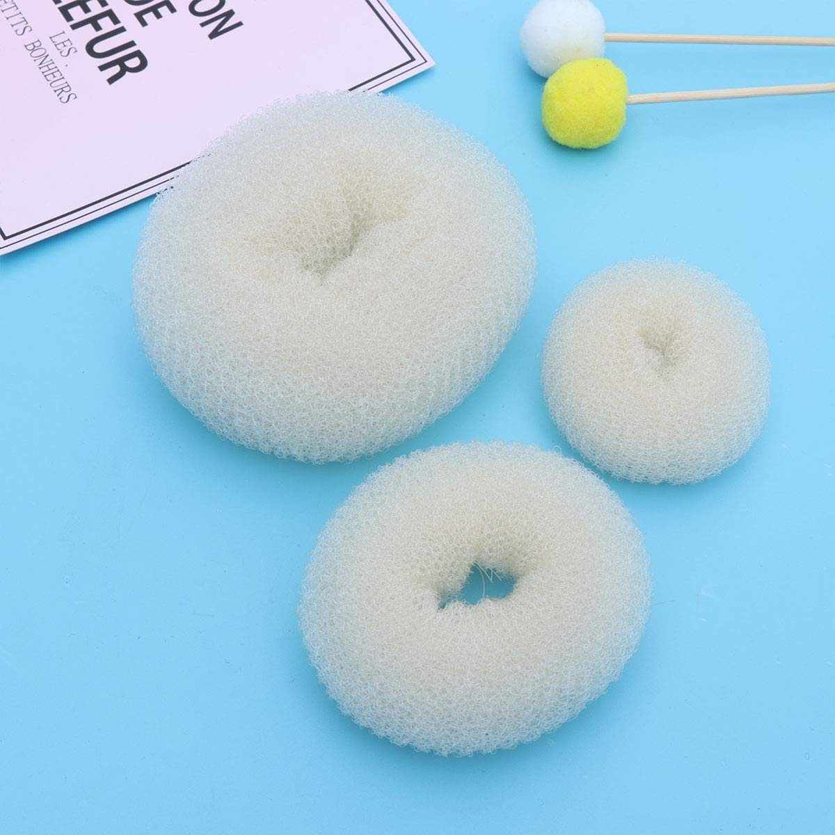 5 in 1 Hot Hair Donut Bun Ring Styler Maker with Hairpin Clip & Hair Band - Professional Hair Styling Accessories for Women (Beige) | Perfect for Updos, Ponytails & Special Occasions