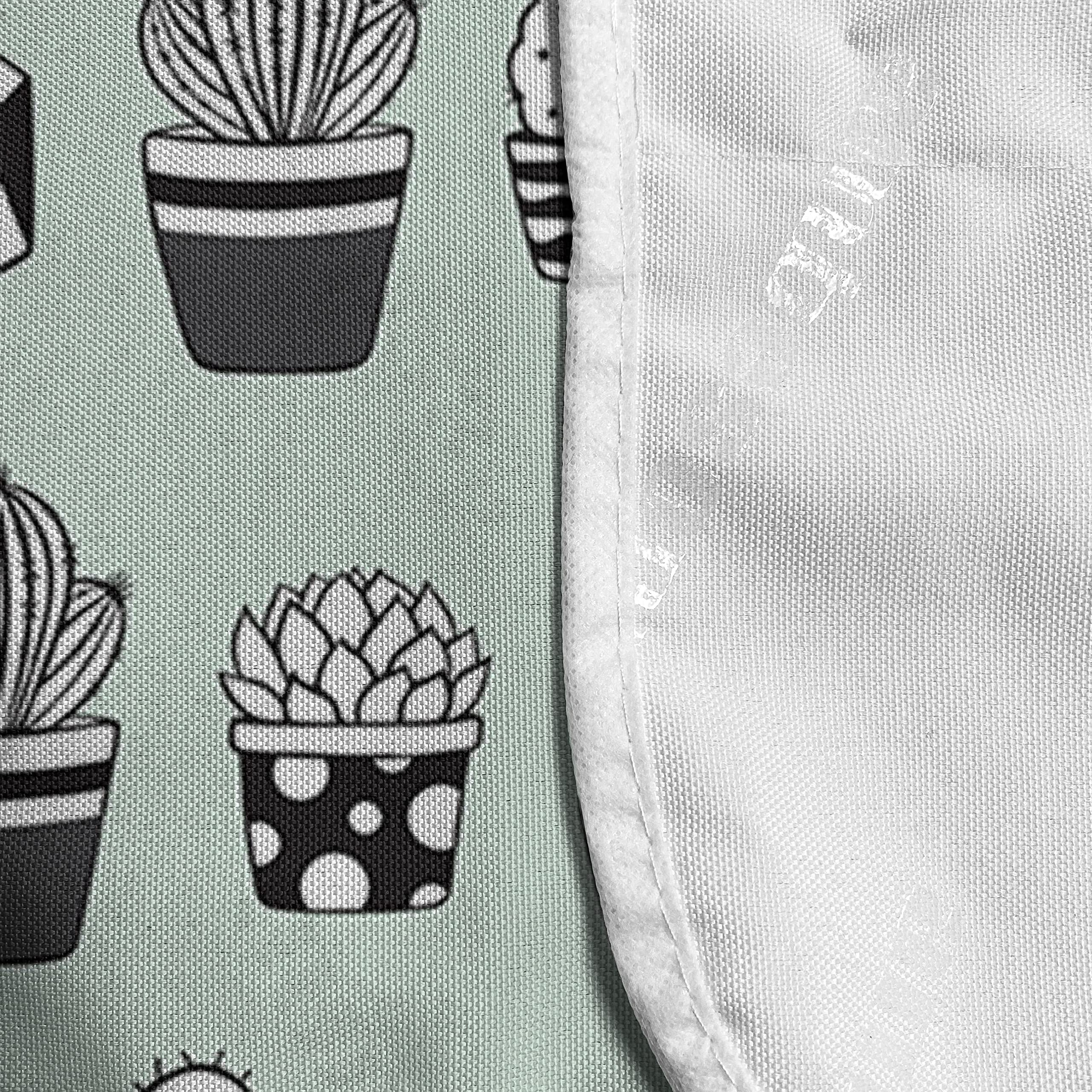 Ambesonne Microwave Cover - Cactus Design with Geometric Patterns, Polka Dots & Stripes | Waterproof Kitchen Organizer with Pockets | 36
