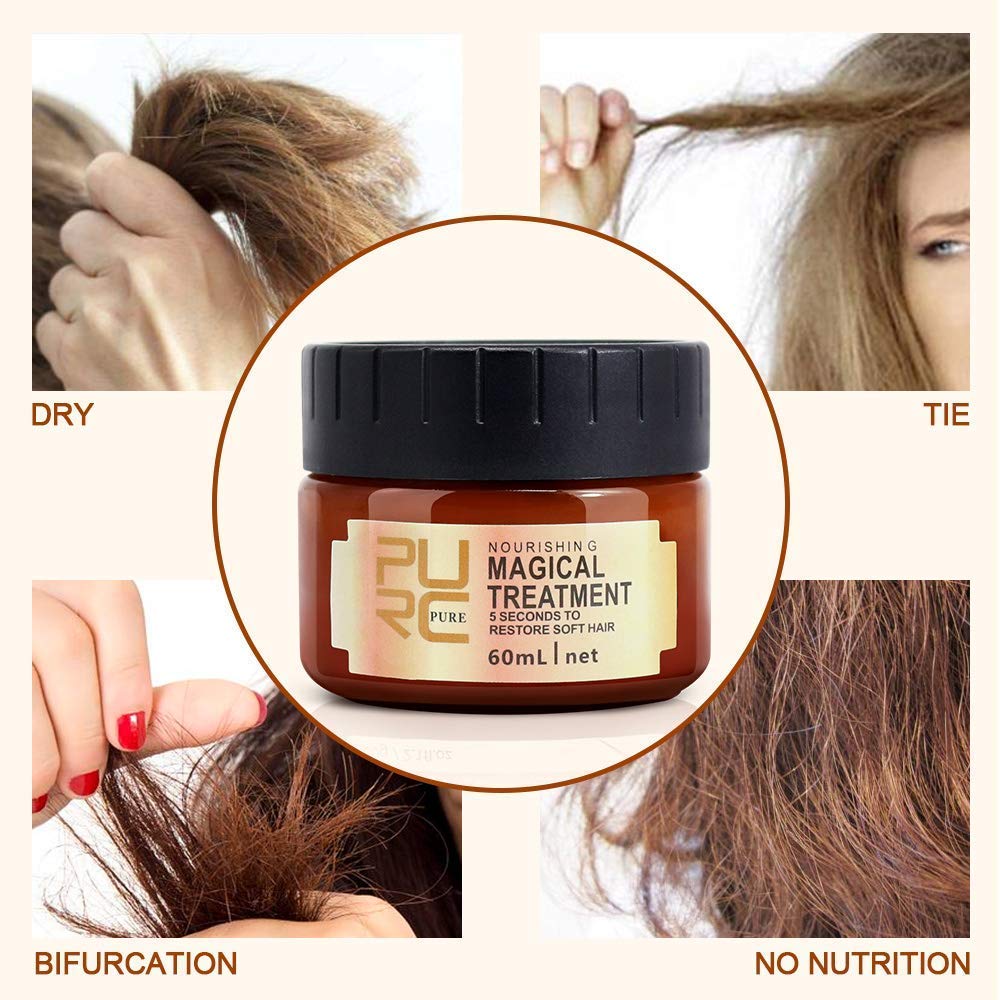 GUDAPATI Magical Hair Treatment Mask - 5 Second Repairing Deep Conditioner for Dry & Damaged Hair - Intense Hydration & Softness (120ml) - Perfect for Salon-Quality Hair Care at Home