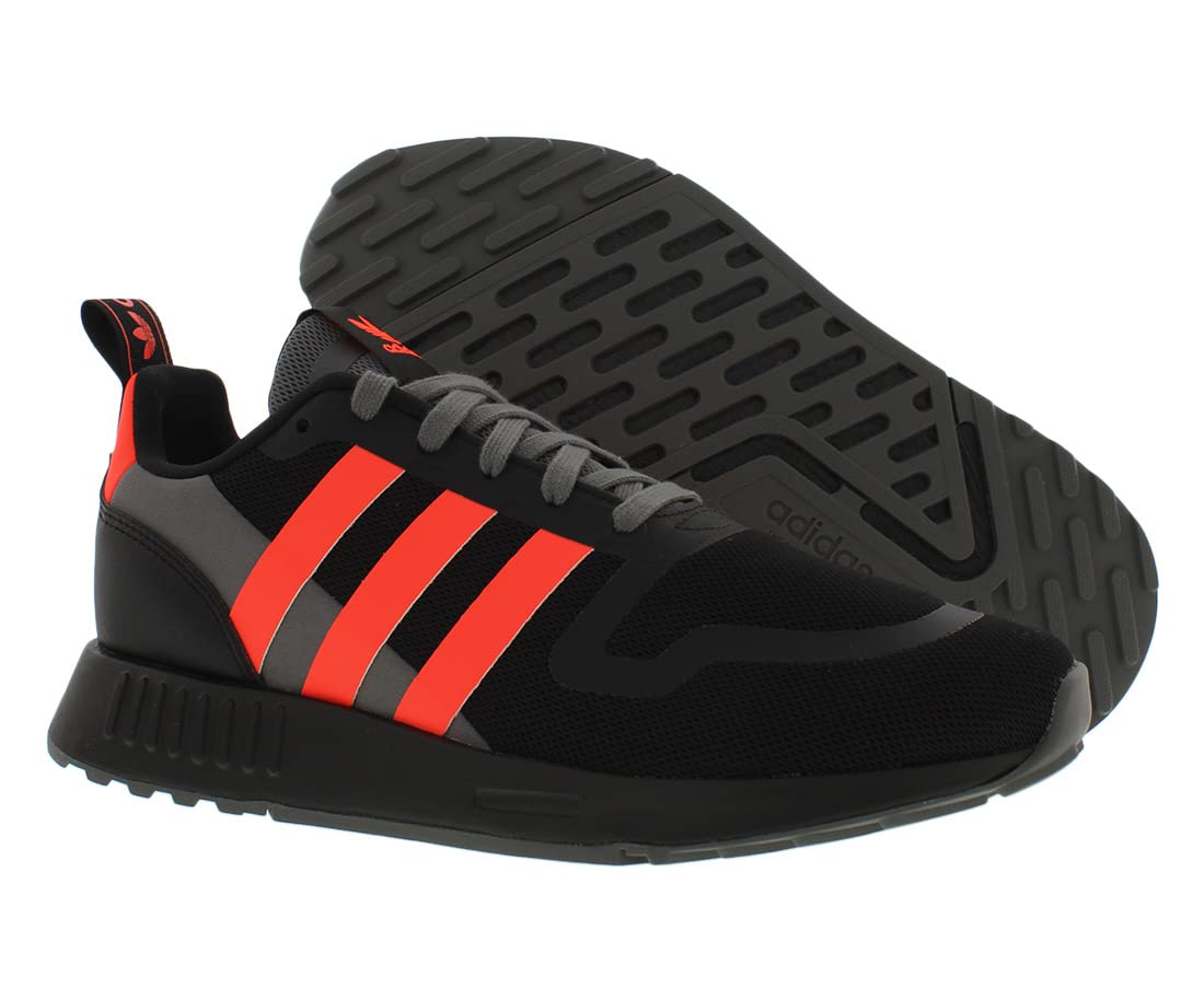 adidas Originals Multix Men's Running Shoes - Size 8 US, Black/Solar Red - Lightweight Athletic Sneakers for Gym, Jogging & Casual Wear