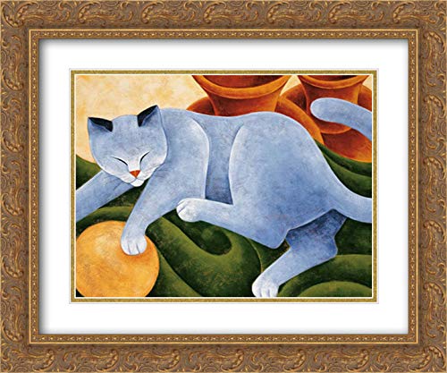 Gold Ornate Wood Frame with Double Matting