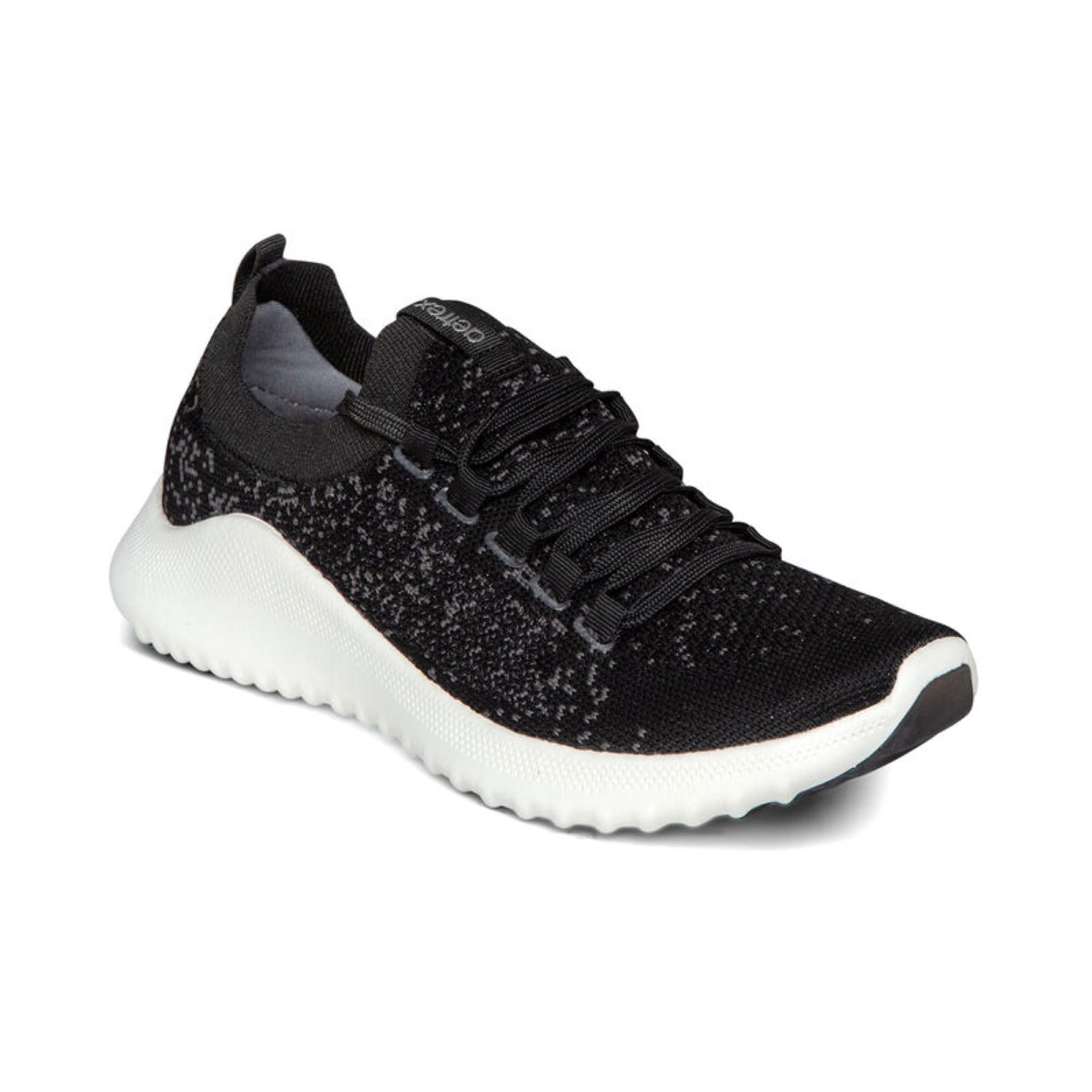Aetrex Women's Carly Sparkle Orthopedic Arch Support Knit Sneakers - Comfortable Walking Shoes for Flat Feet, Plantar Fasciitis Relief - Perfect for Work, Travel & Everyday Wear