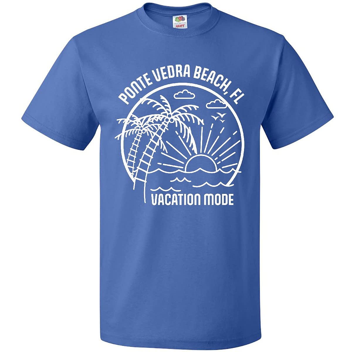 Inktastic Summer Vacation Mode Ponte Vedra Beach Florida Graphic T-Shirt - Comfortable Casual Tee for Beach Trips, Travel & Relaxation