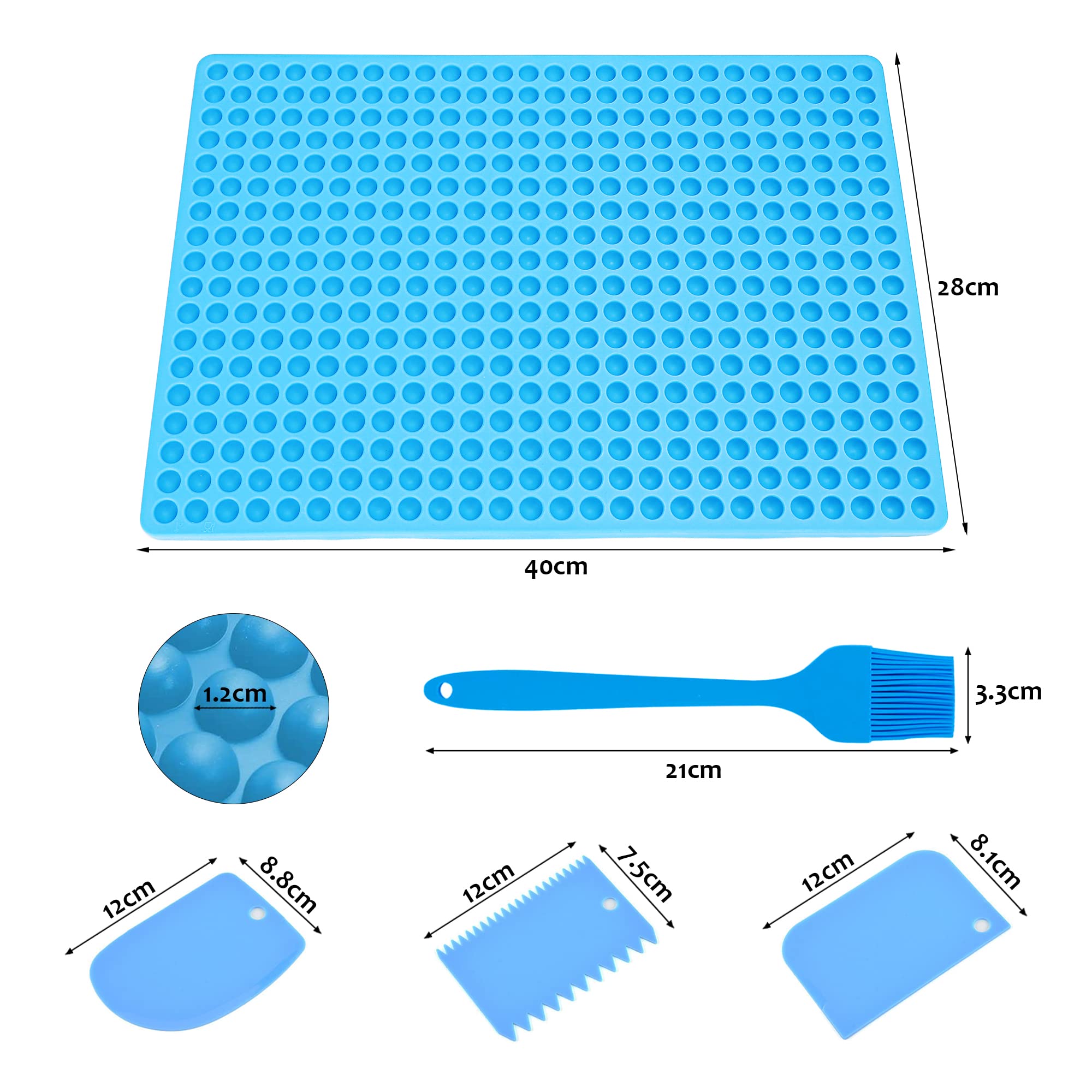 Dog Cookie Silicone Mold 1.2cm - 468 Cavity Pet Treat Baking Set with Scraper - Perfect for Homemade Dog Biscuits & Training Treats