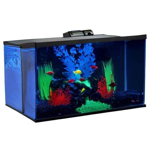 Glofish 10 Gallon Aquarium Fish Tank Kit with LED Lighting & Decorations - Complete Starter Kit for Beginners | Perfect for Home, Office, or Classroom Aquarium Setup (Amazon Exclusive)
