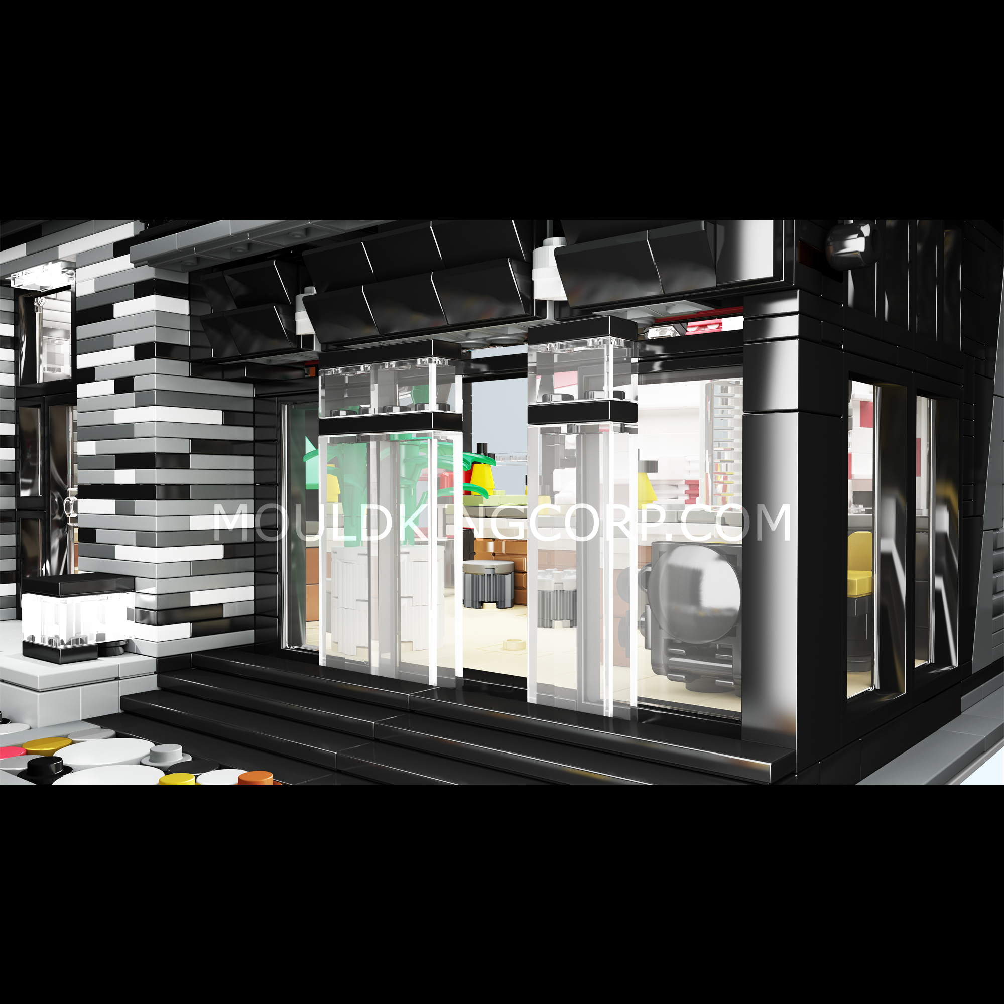 Mould King 16042 Modern BAR Street Building Set - 3,992 PCS Blocks for Adults, Collectors & Architecture Enthusiasts | Perfect for Home Decoration, Gift Giving & Creative Display