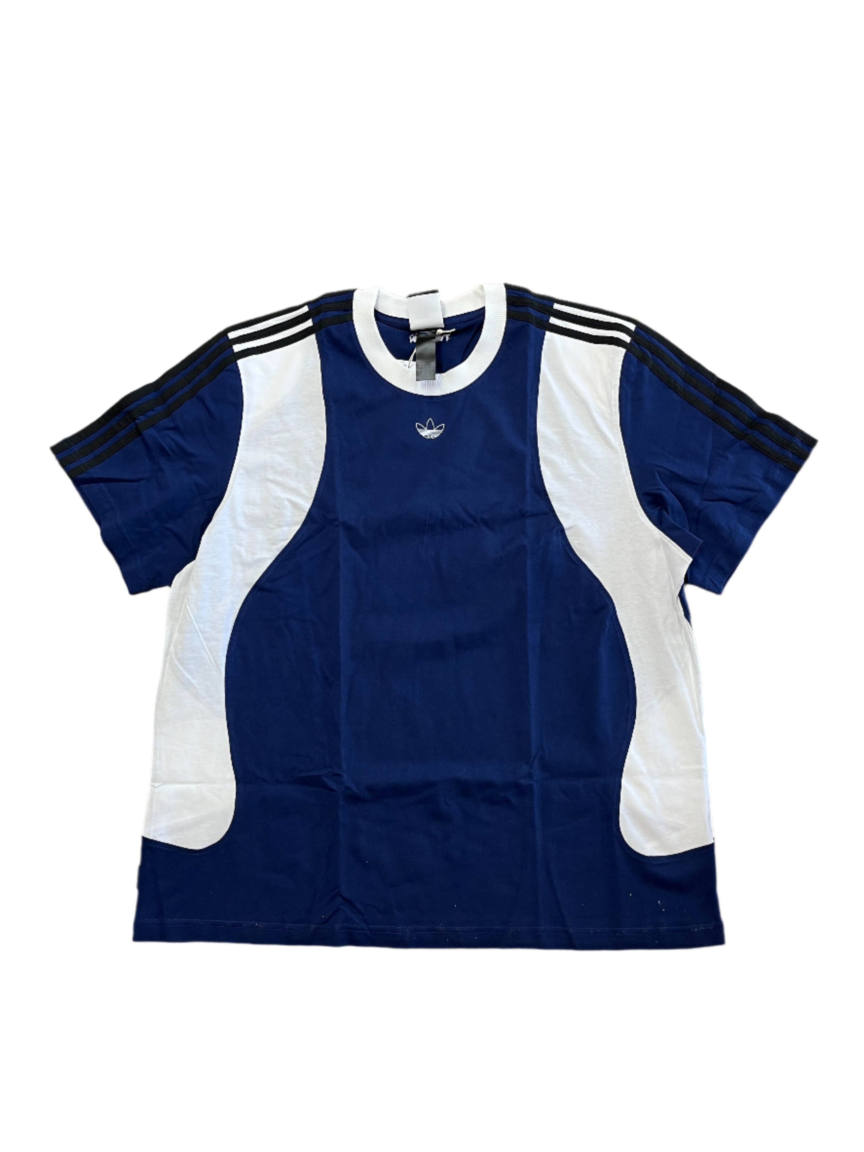 Adidas Tyshawn T-Shirt for Men - Blue & White Cotton Casual Tee - Perfect for Gym, Running & Everyday Wear