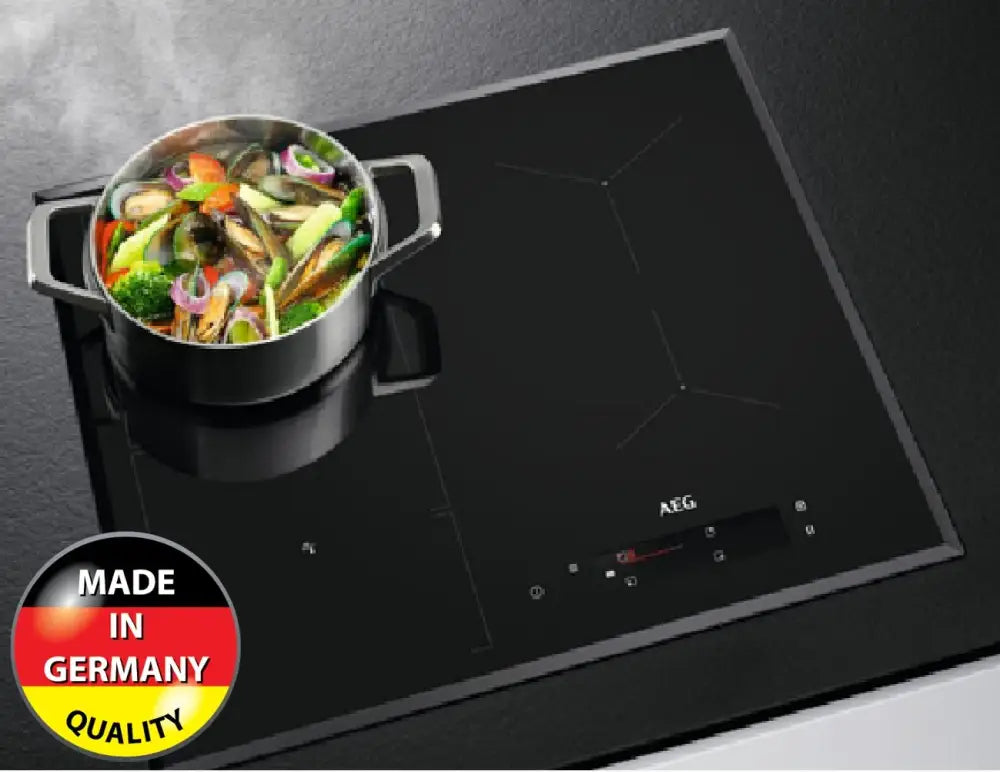 AEG IAE64851XB 60cm Sensefry 4 Zone Induction Cooktop - Premium Built-in Electric Stove for Modern Kitchens | Perfect for Home Cooking, Baking & Entertaining