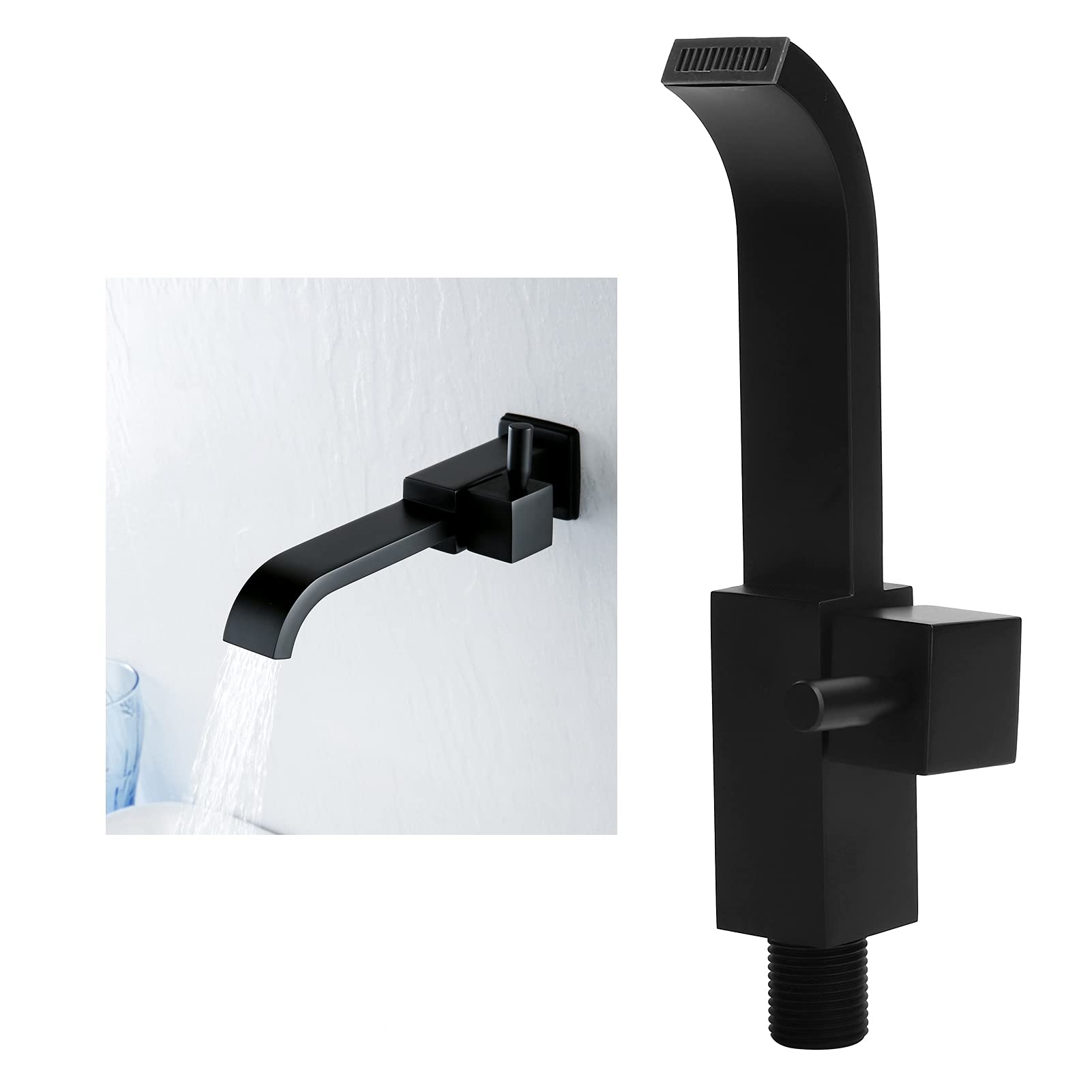 Alvinlite Single Handle Wall Mounted Cold Water Faucet - Bathroom Sink Faucet & Utility Tap for Home, Hotel, Restaurant & Bar Use - Perfect for Handwashing, Cleaning & Mop Sink Areas
