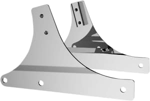 Chrome Sissy Bar Side Plates with Mounting Hardware 1504-0054 - Motorcycle Accessories for Harley Davidson, Custom Bike Upgrades - Perfect for Bikers & Road Trips