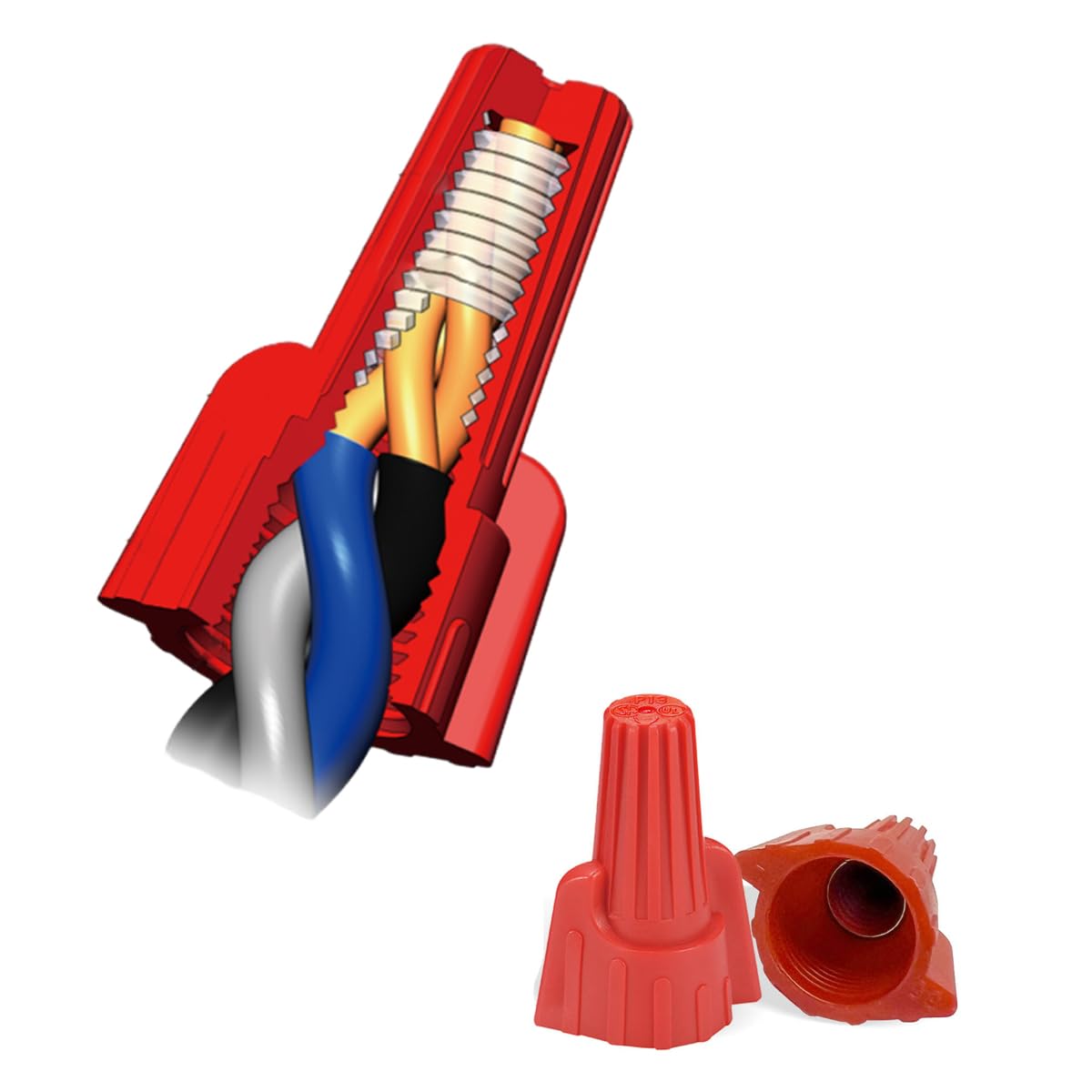 UL Listed Winged Wire Connectors Nuts - Dicio Large Wire Cap Assortment Kit (18-8 AWG) for Secure Electrical Wiring Connections | Ideal for Home DIY Projects, Electrical Repairs, and Professional Installations