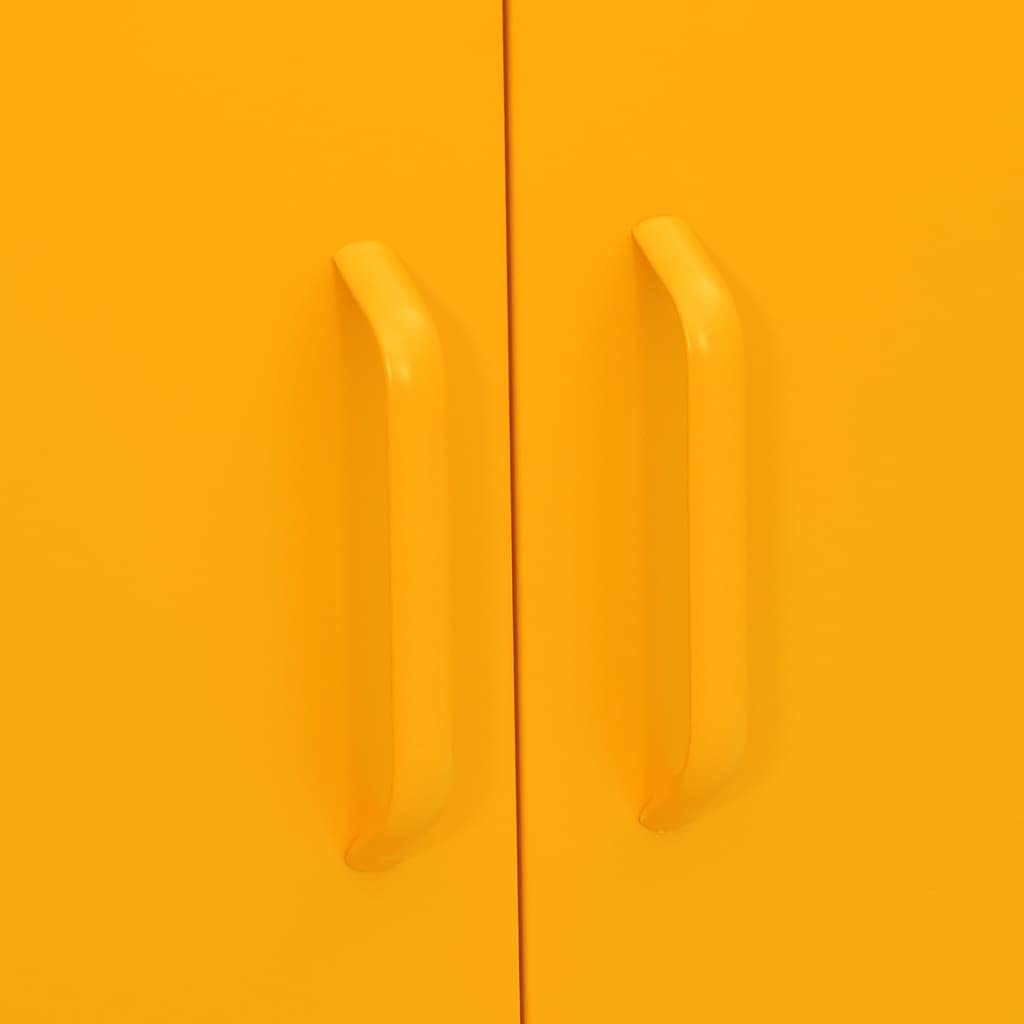 Mustard Yellow Steel Storage Cabinet - 31.5