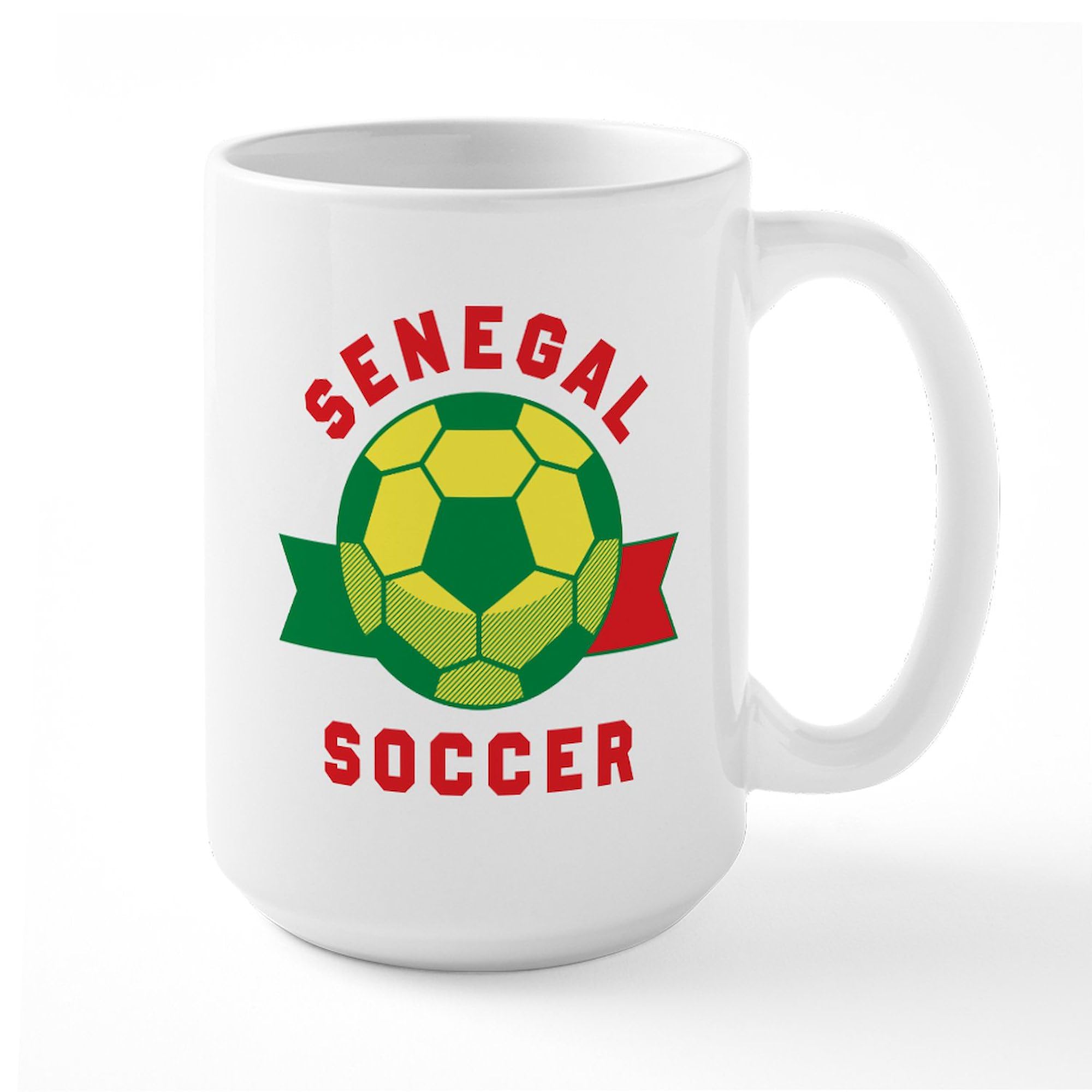 Senegal Soccer Team 15 oz (444 ml) Ceramic Coffee Mug - Perfect for Fans, Gifts & Morning Brews | Durable & Dishwasher Safe